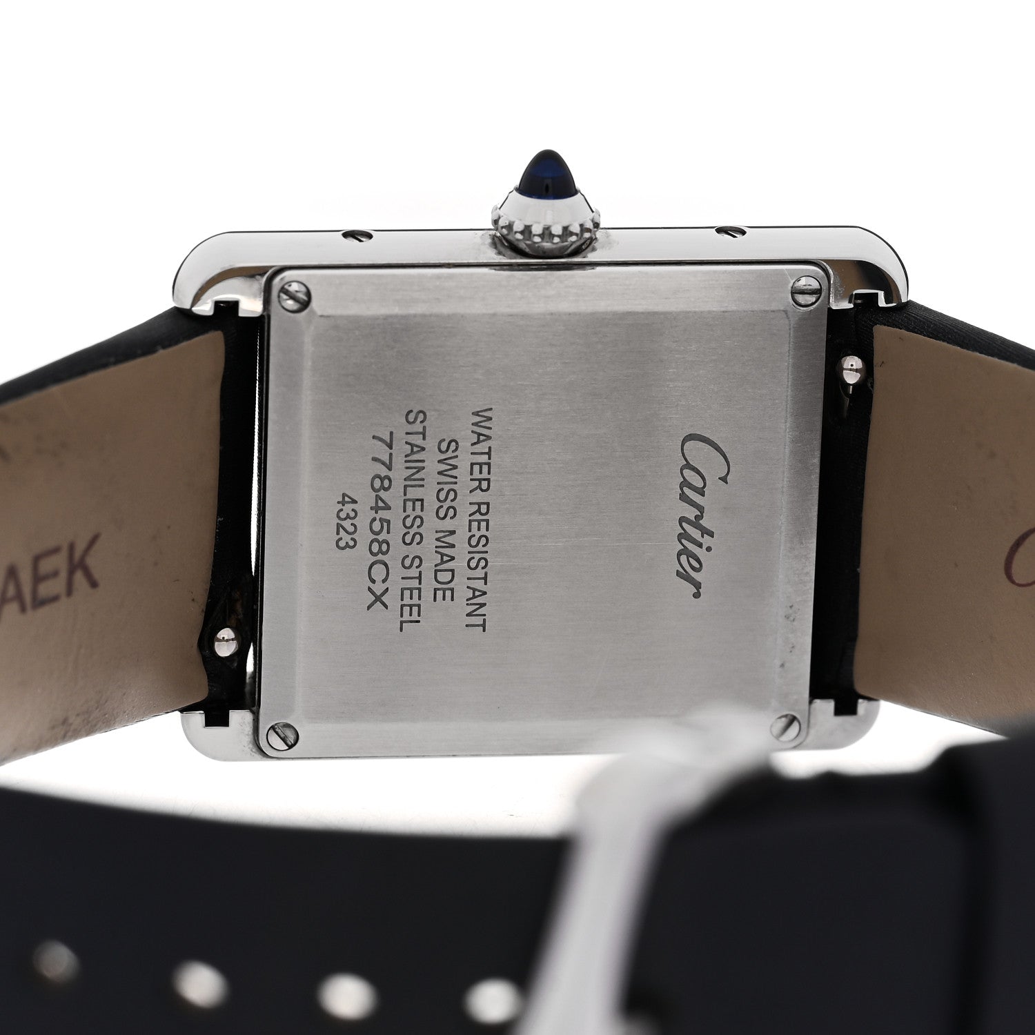 Stainless Steel Satin Diamond 25mm Must de Cartier Tank Quartz Watch — view 4