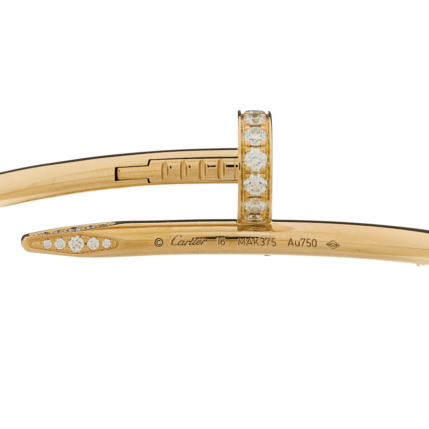 18K Yellow Gold Diamond Juste Un Clou Bracelet 16 — view 4