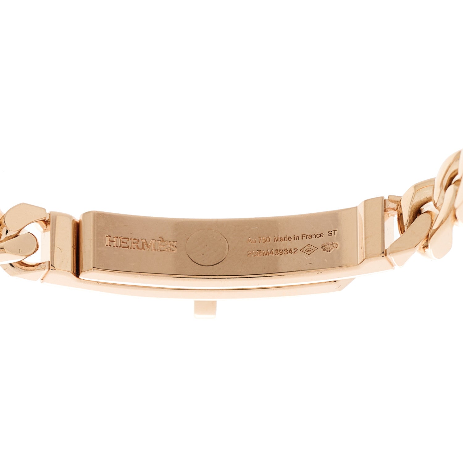 18K Rose Gold Diamond PM Kelly Gourmette Bracelet ST — view 3