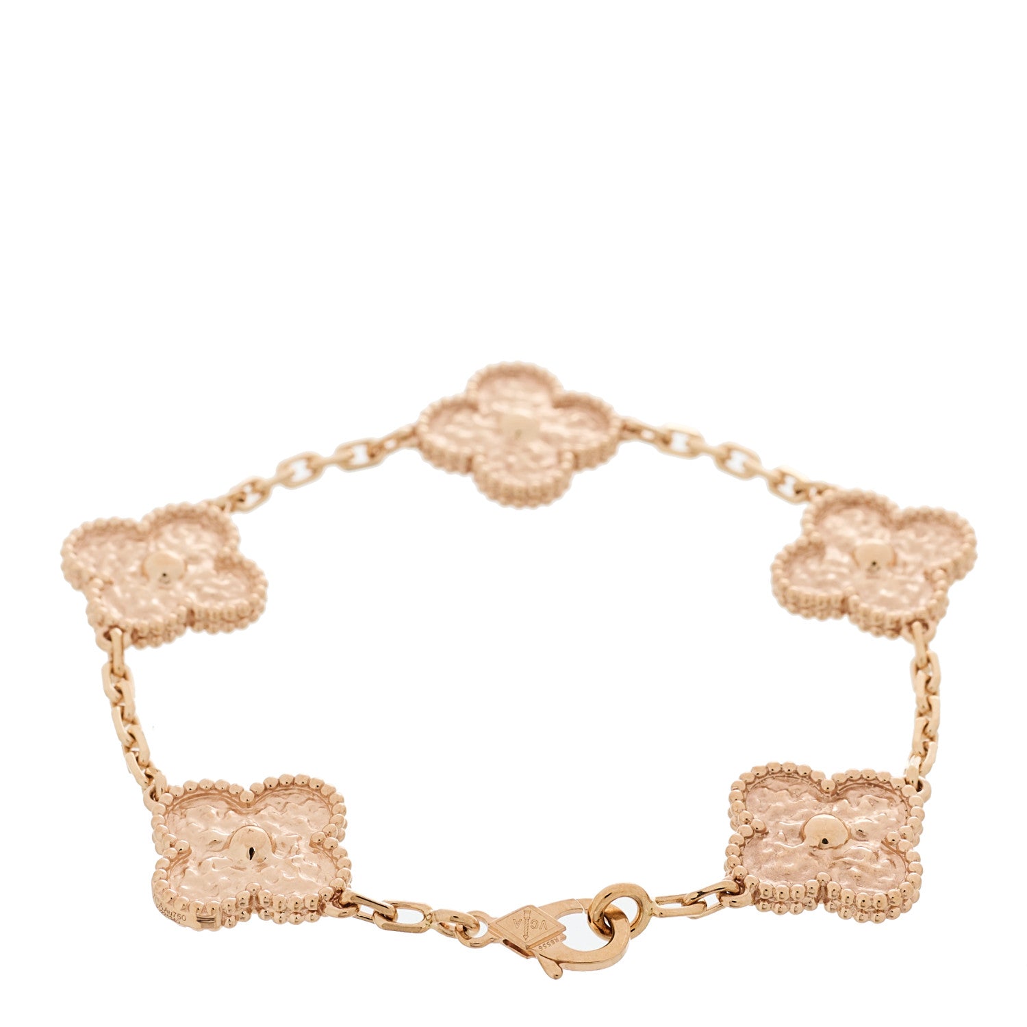 18K Rose Gold 5 Motifs Vintage Alhambra Bracelet — view 2