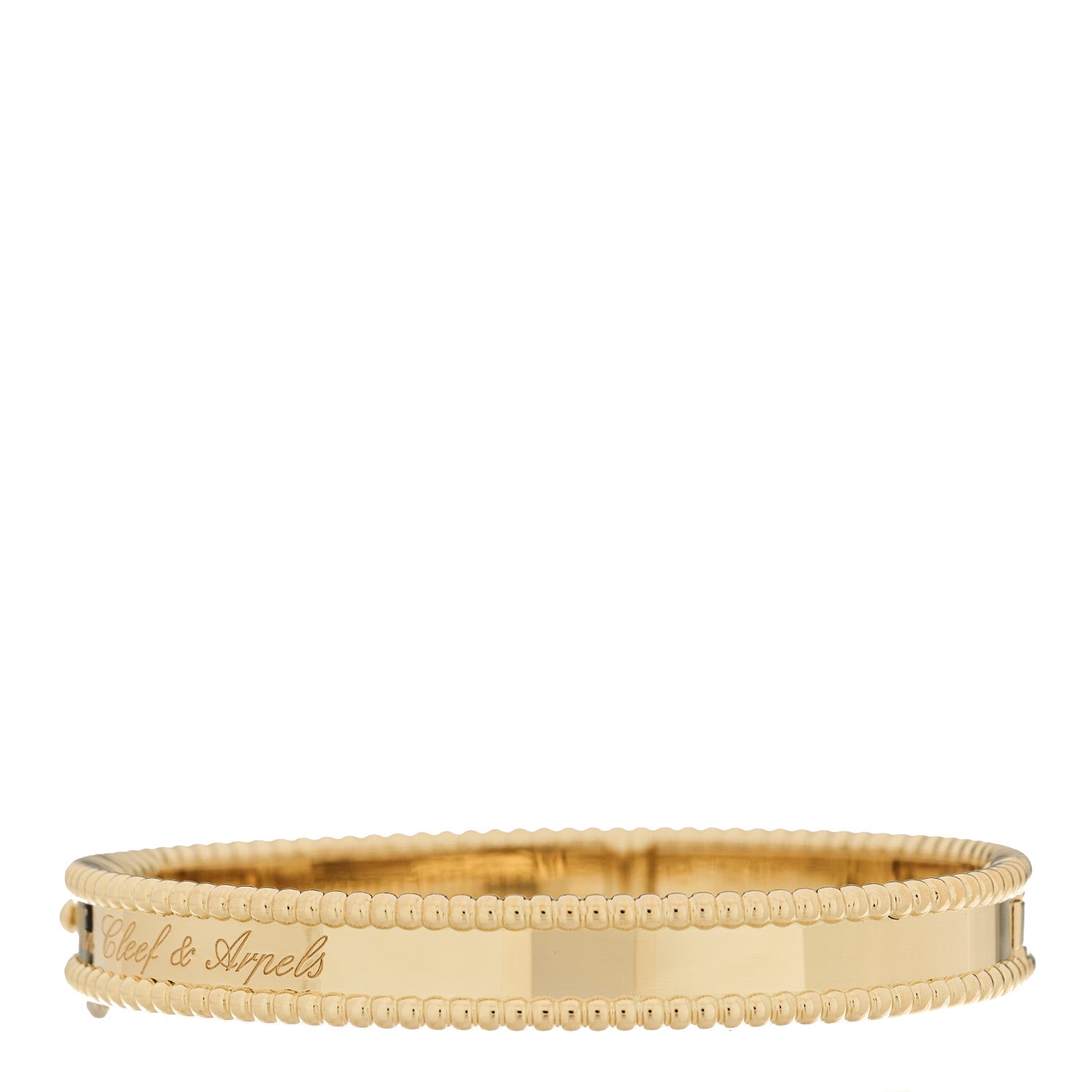18K Yellow Gold Perlee Signature Bangle Bracelet S