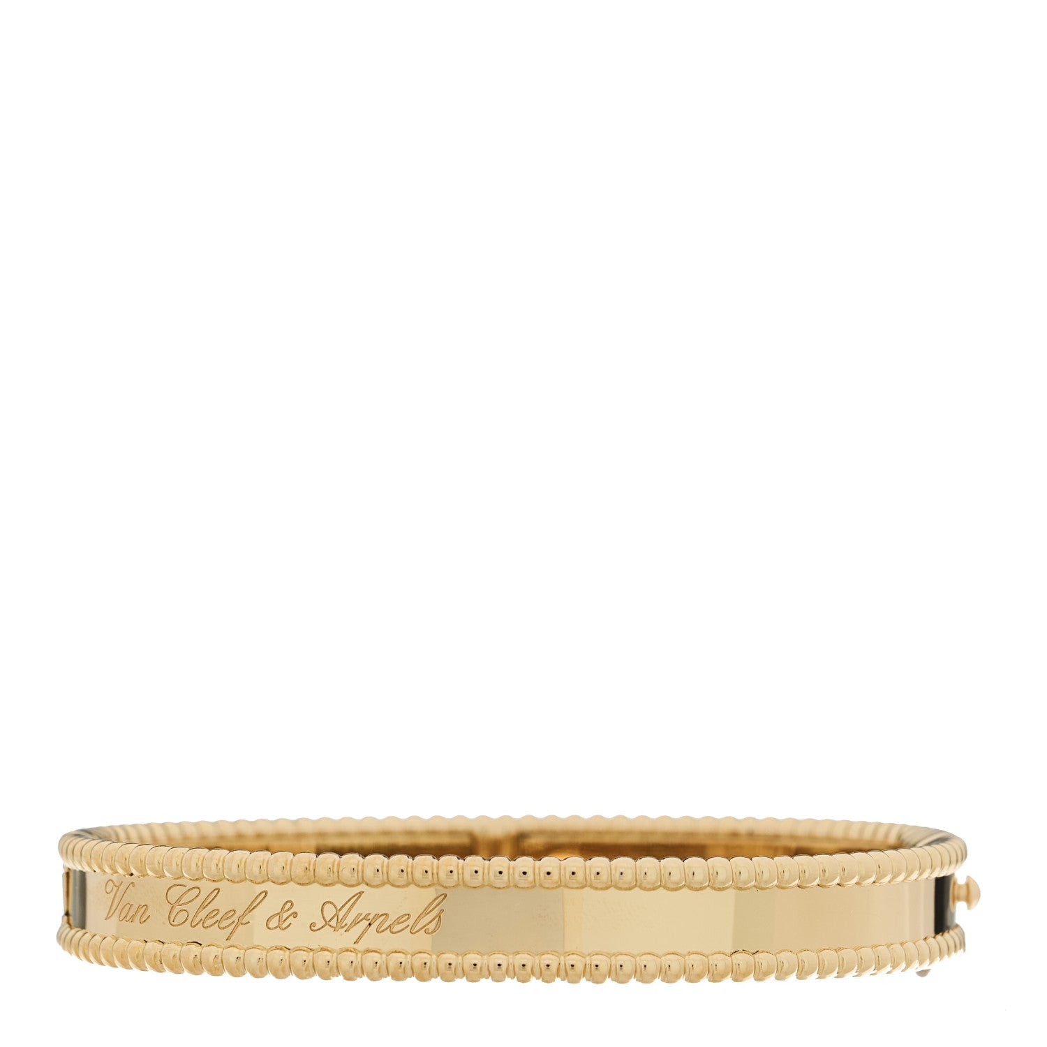 18K Yellow Gold Perlee Signature Bangle Bracelet S — view 2