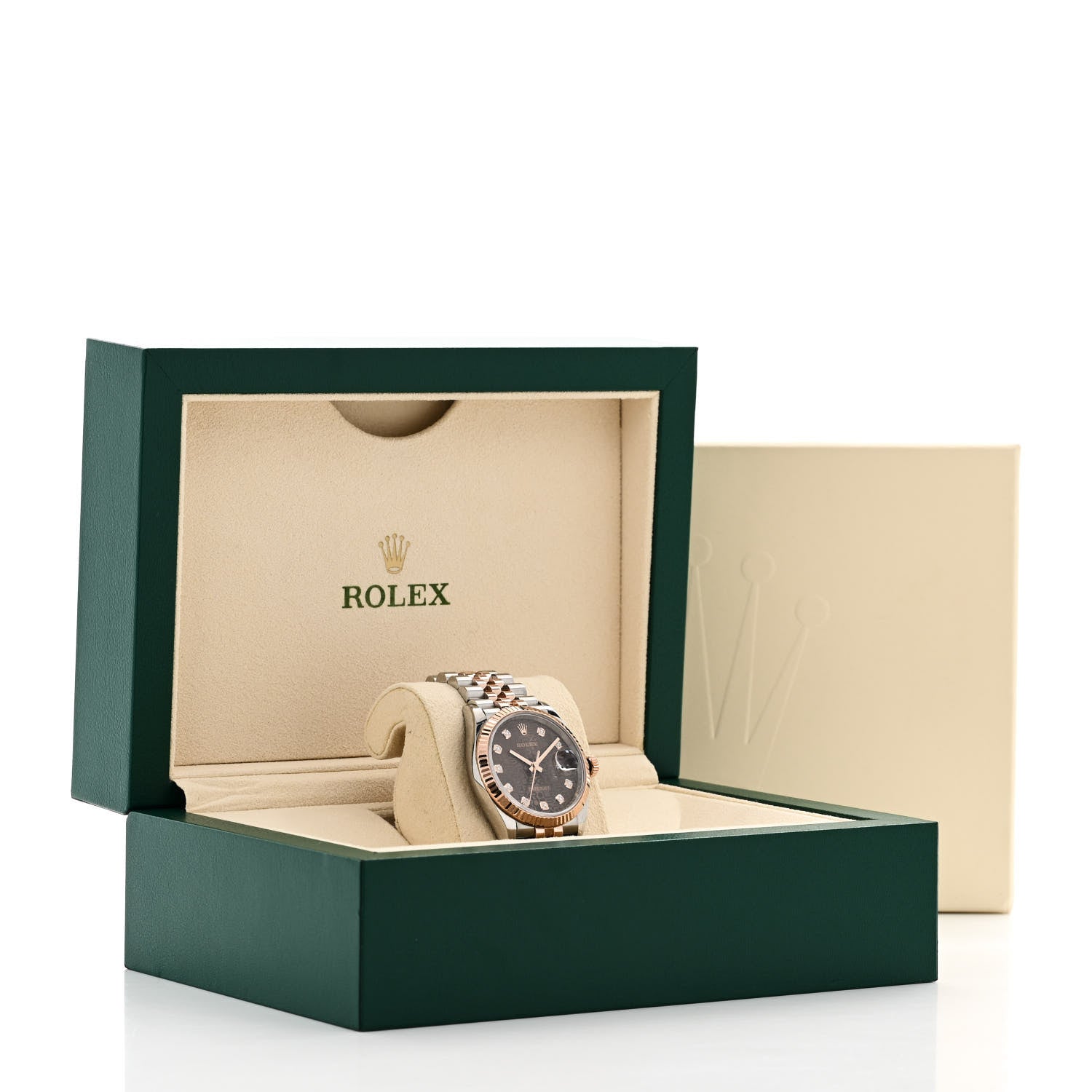 Stainless Steel 18K Everose Gold Diamond 36mm Oyster Perpetual Datejust Watch Chocolate Jubilee 126231 — view 5