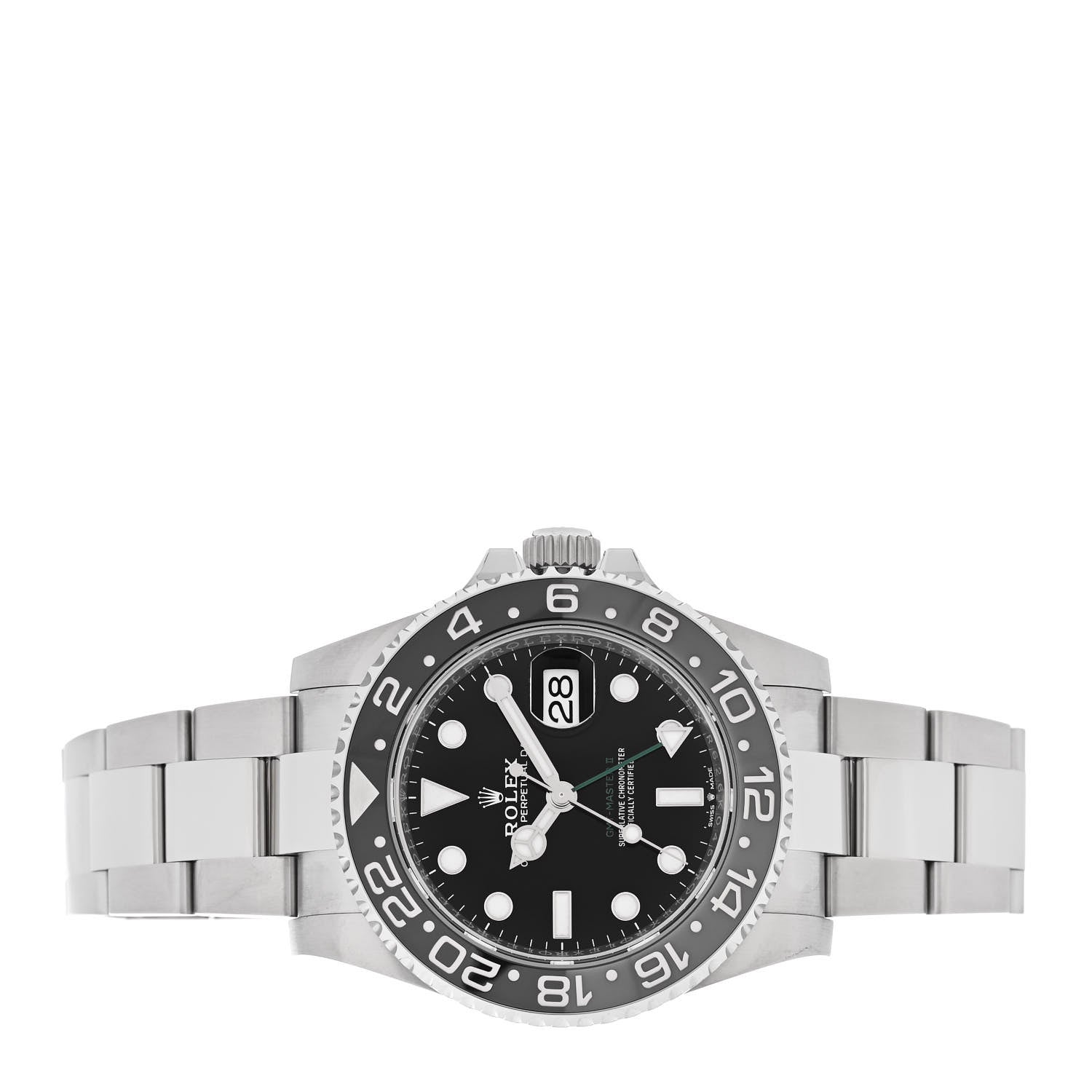 Stainless Steel 40mm Oyster Perpetual Date GMT Master II Bruce Wayne Watch Black 126710GRNR — view 2