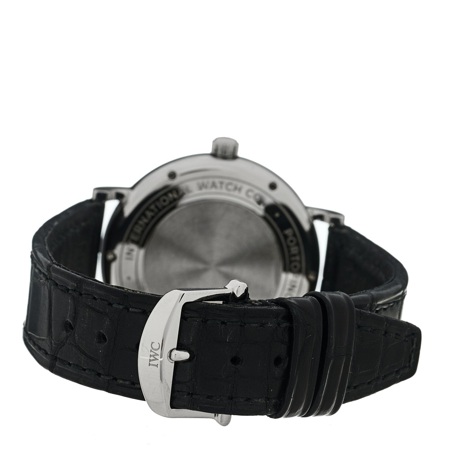 Stainless Steel Alligator Diamond 37mm Portofino Automatic Watch Grey IW458102 — view 3