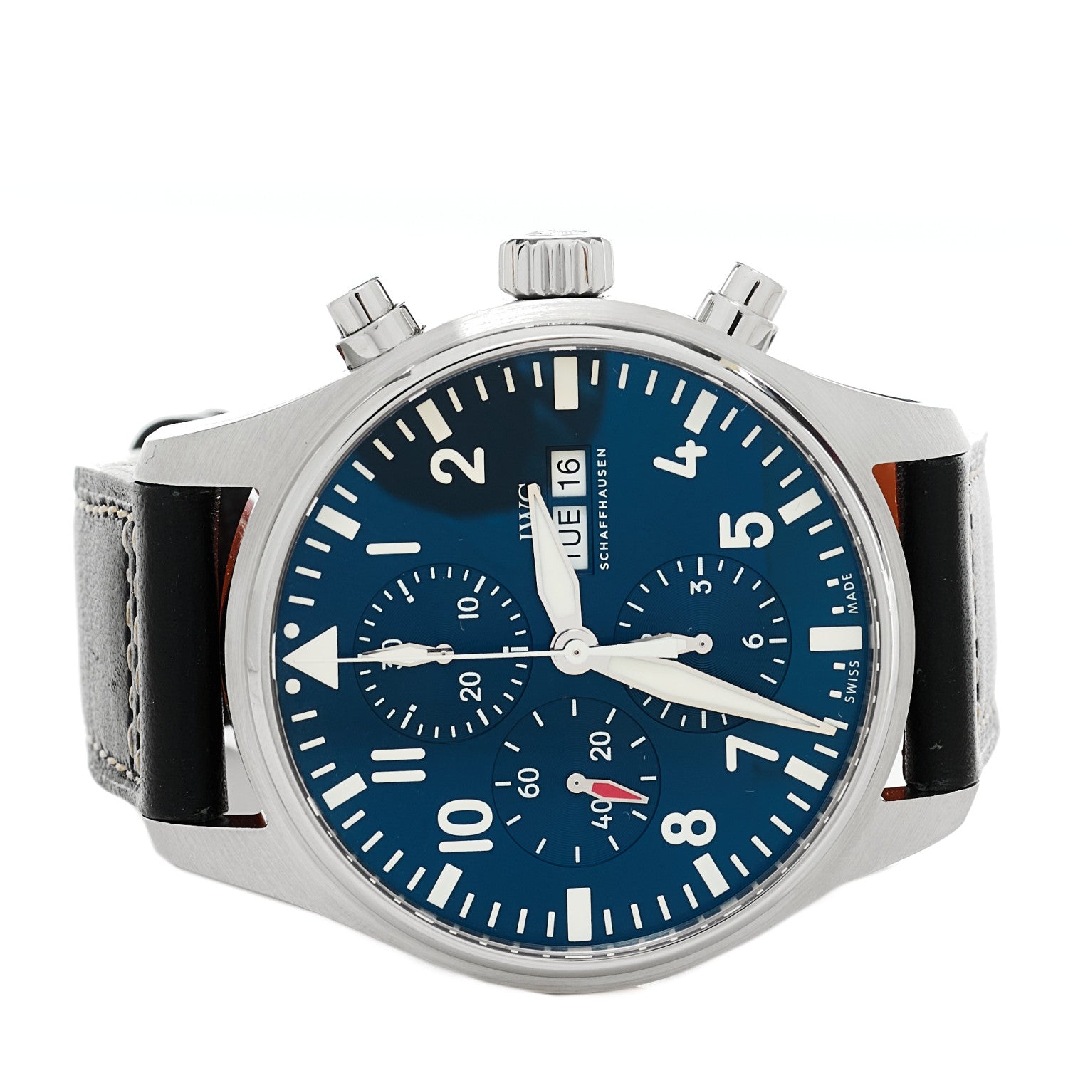 Stainless Steel Calfskin 43mm Pilot "Le Petit Prince" Chronograph Automatic Watch Blue IW377714 — view 2