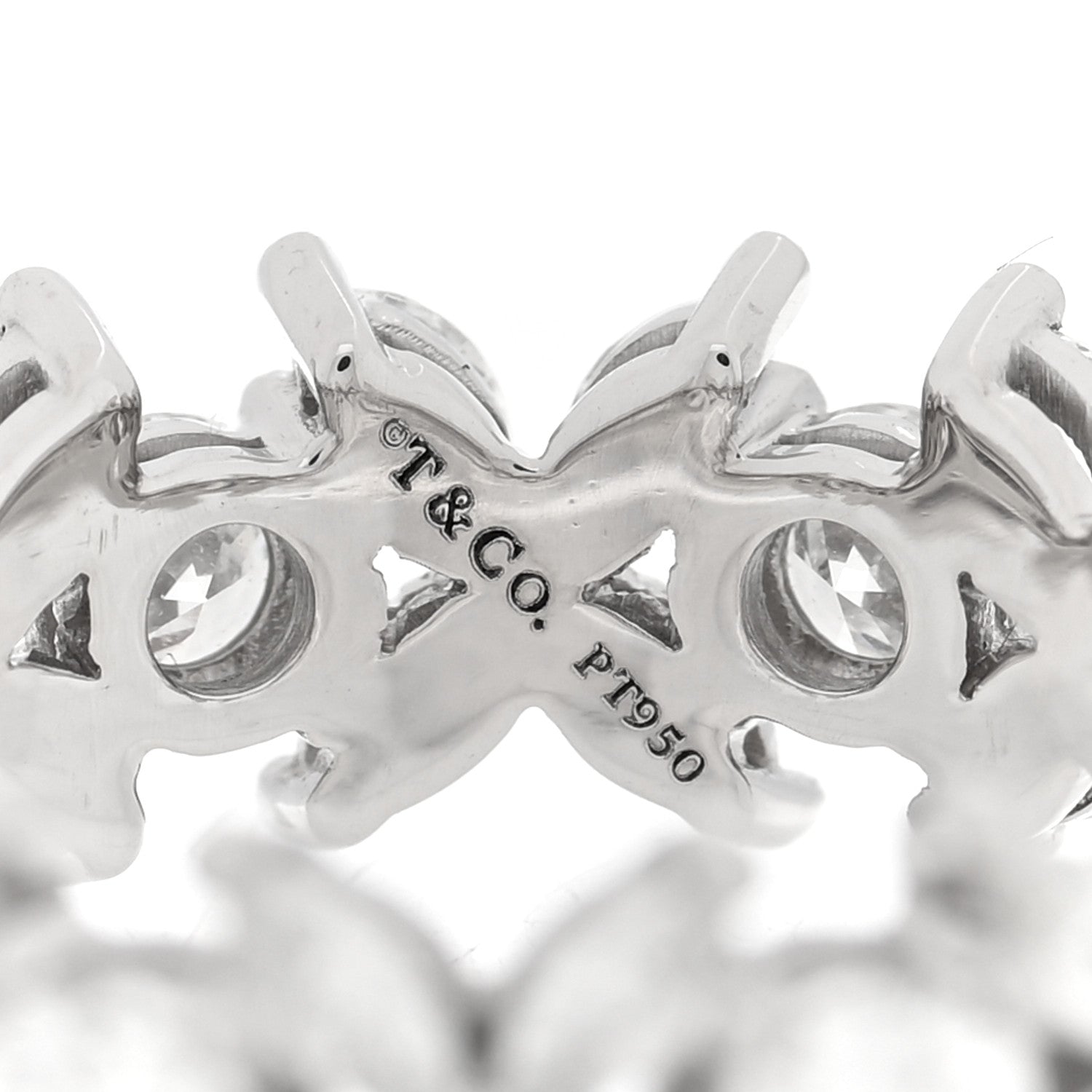 Platinum Diamond Victoria Alternating Band Ring 52 6 — view 4