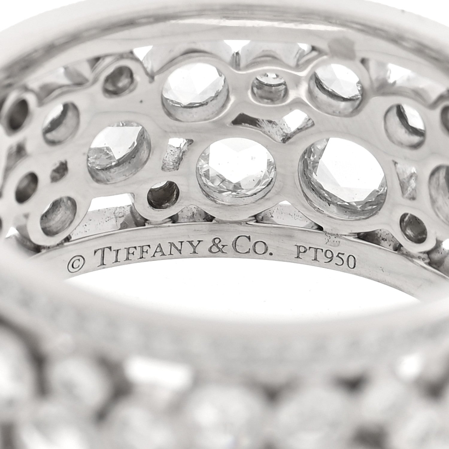 Platinum Diamond Cobblestone Band Ring 57 8 — view 4