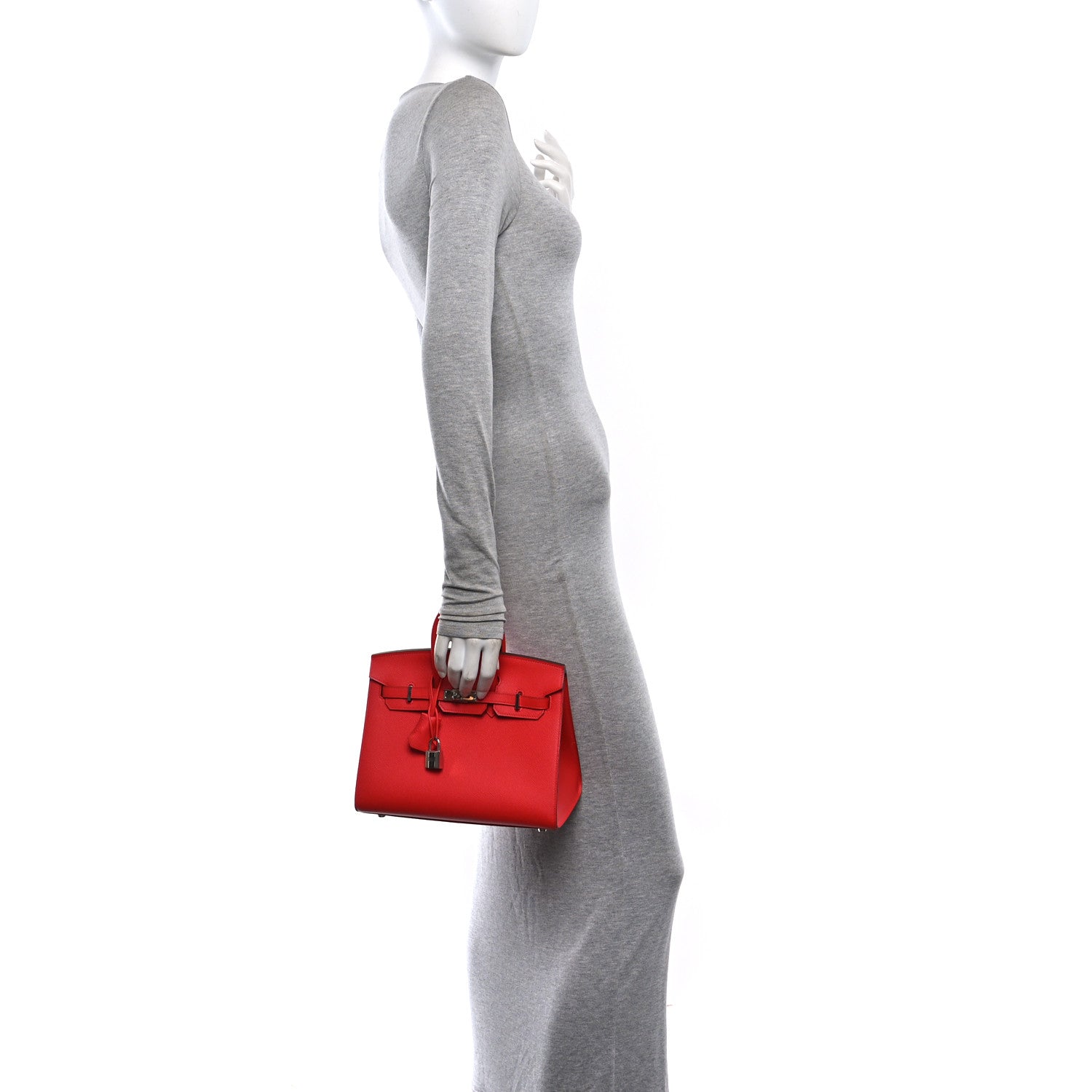 Epsom Birkin Sellier 25 Rouge De Coeur — view 2