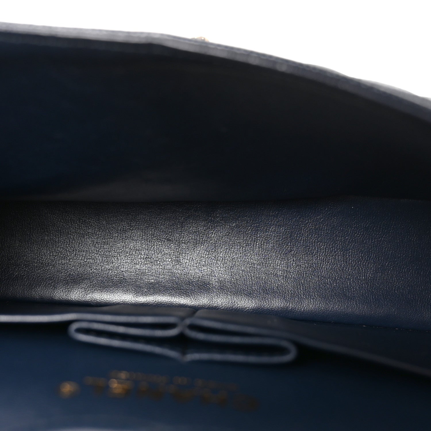 Caviar Quilted Small Double Flap Dark Navy — view 5