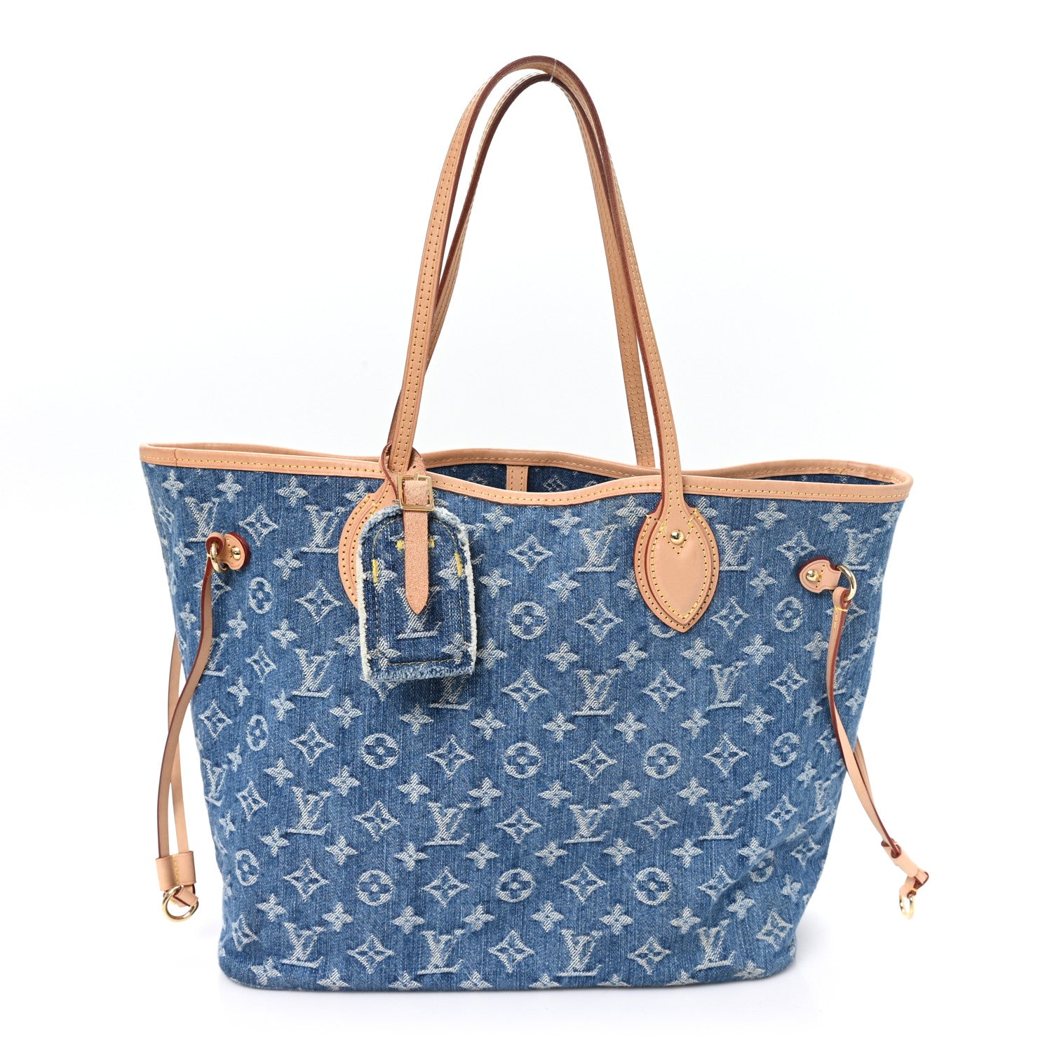 Monogram Denim Neo Neverfull MM Blue