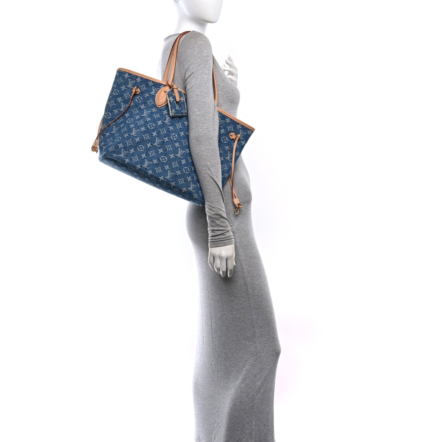 Monogram Denim Neo Neverfull MM Blue — view 2