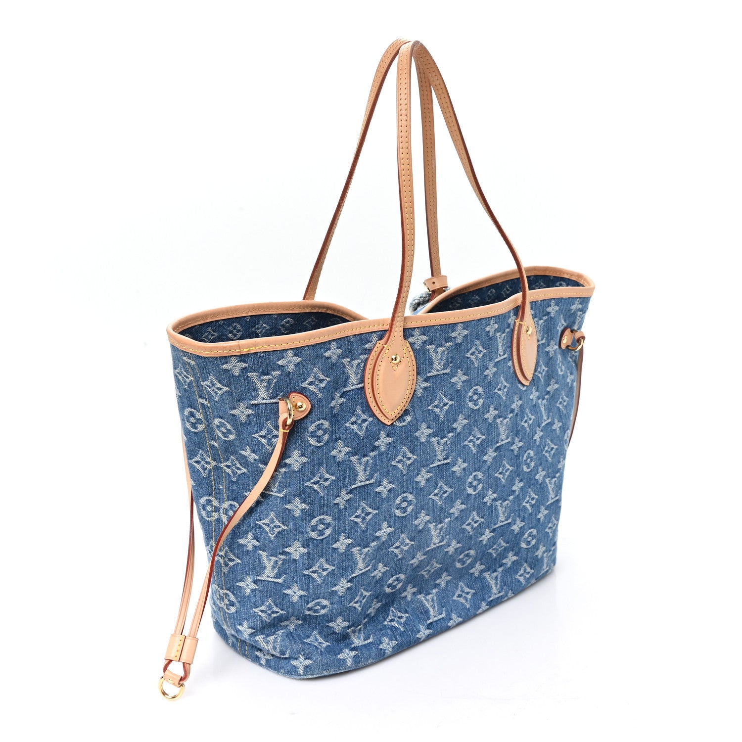 Monogram Denim Neo Neverfull MM Blue — view 3