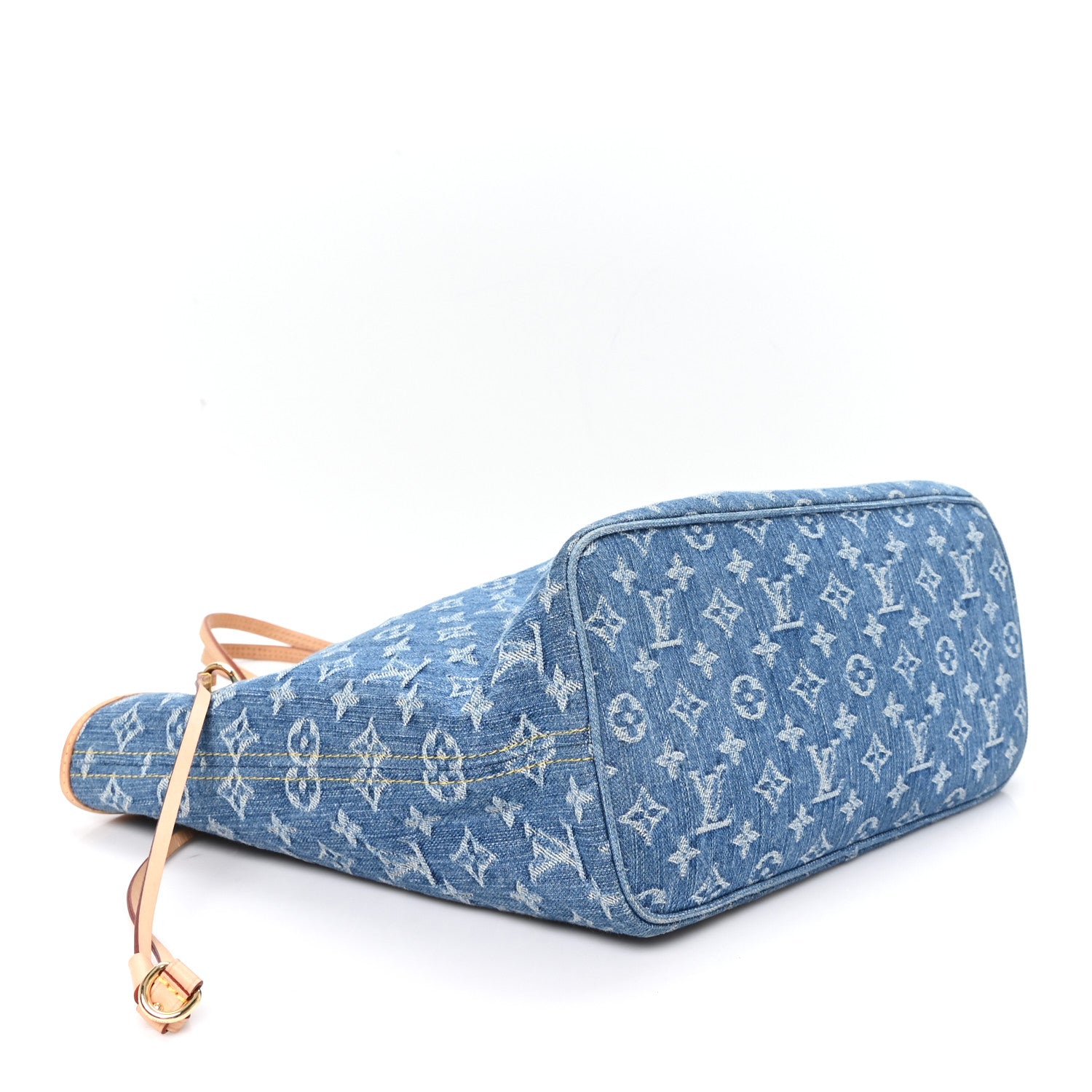 Monogram Denim Neo Neverfull MM Blue — view 4