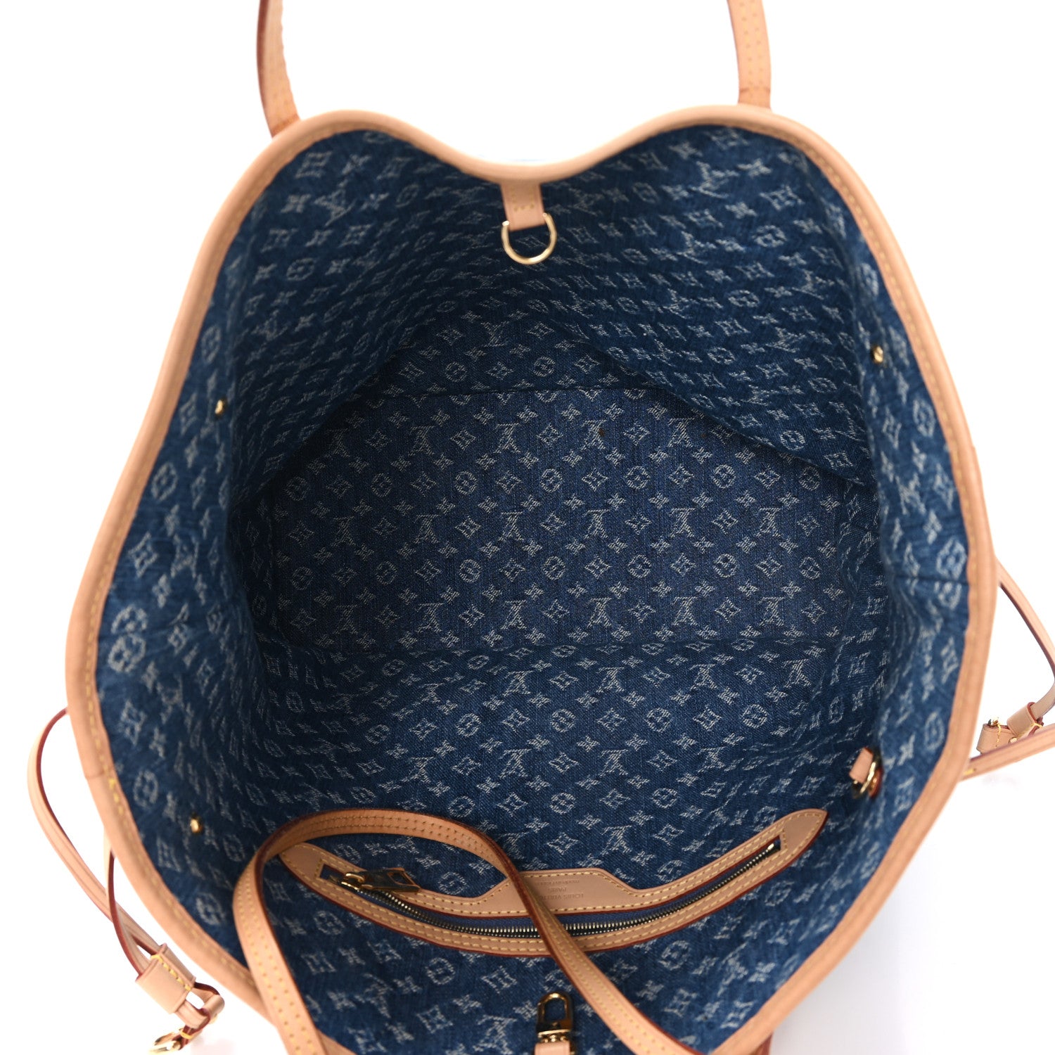 Monogram Denim Neo Neverfull MM Blue — view 5