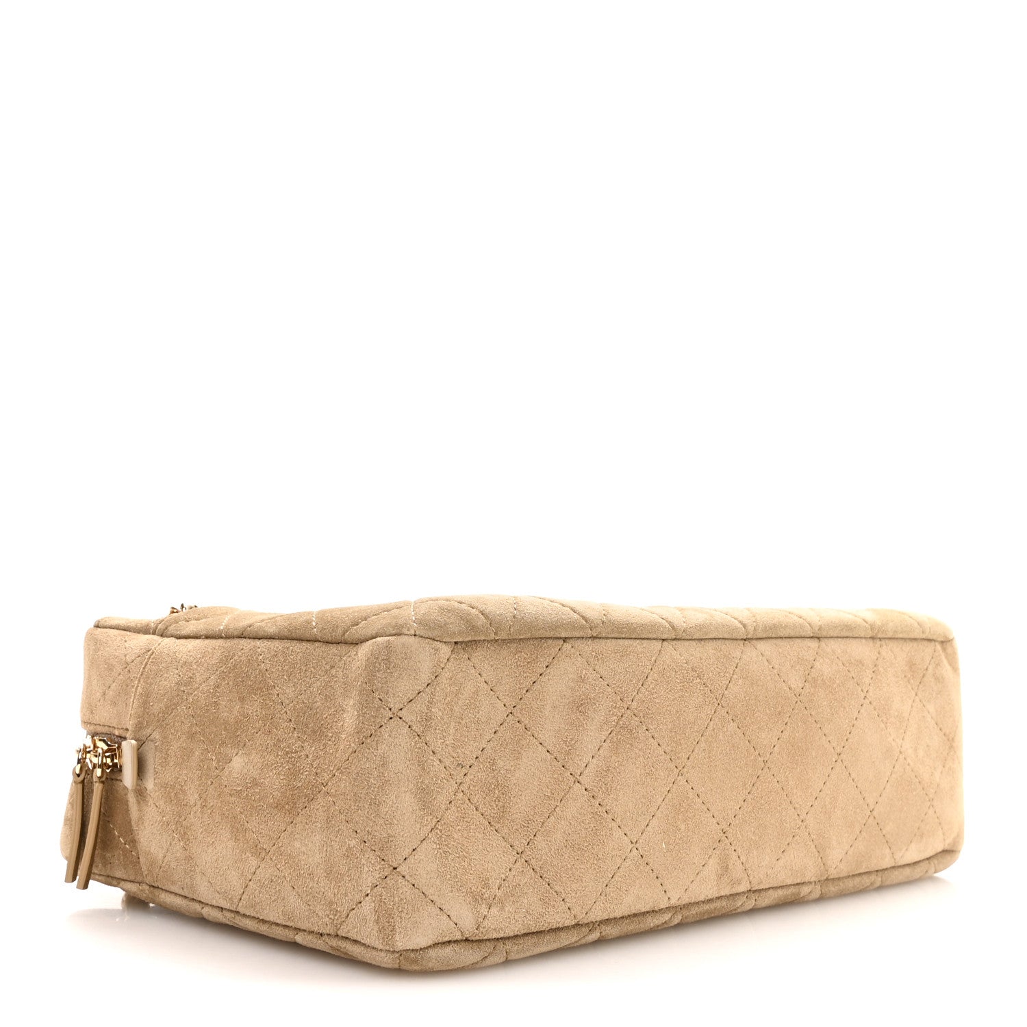 Suede Calfskin Quilted Camerissimo Case Beige — view 4