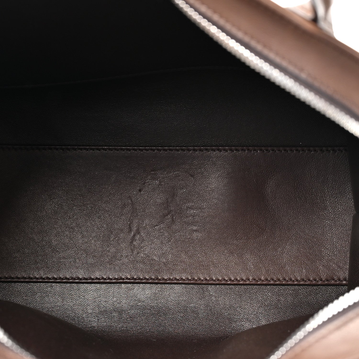 Polished Saddle Calfskin Agnes Bag Deep Brown — view 5