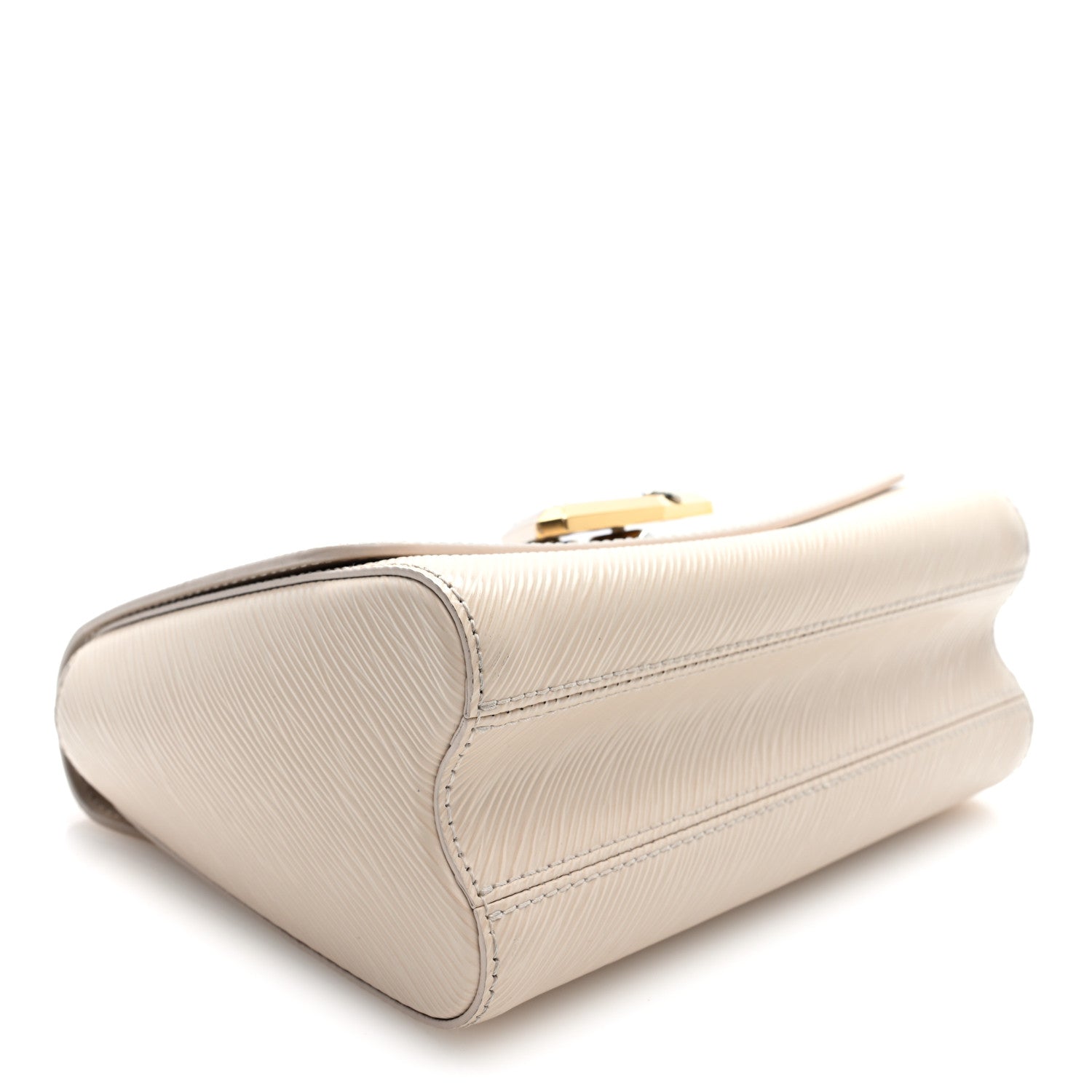 Epi Twist Monogram Flower Chain Shoulder Bag MM Quartz White — view 5