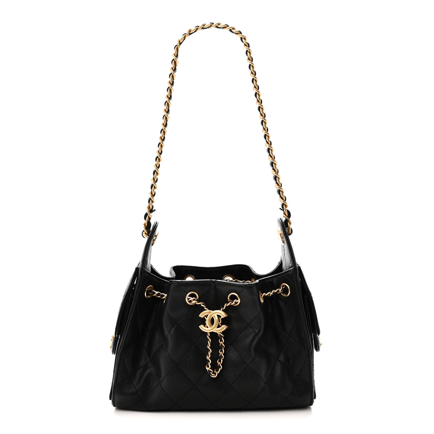 Caviar Quilted Mini Chanel 25 Handbag Black