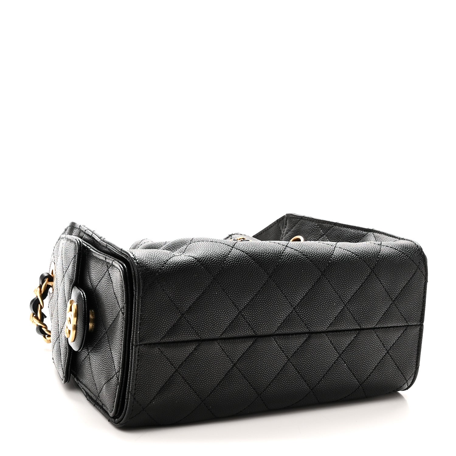 Caviar Quilted Mini Chanel 25 Handbag Black — view 4