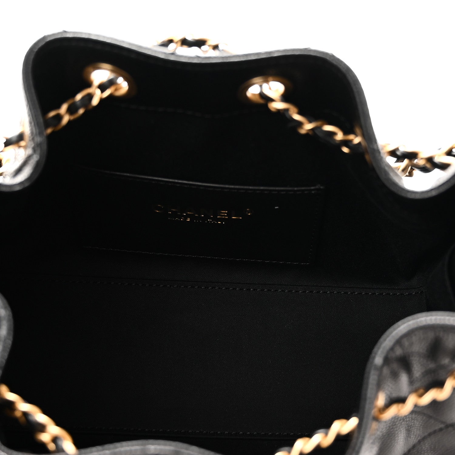 Caviar Quilted Mini Chanel 25 Handbag Black — view 5