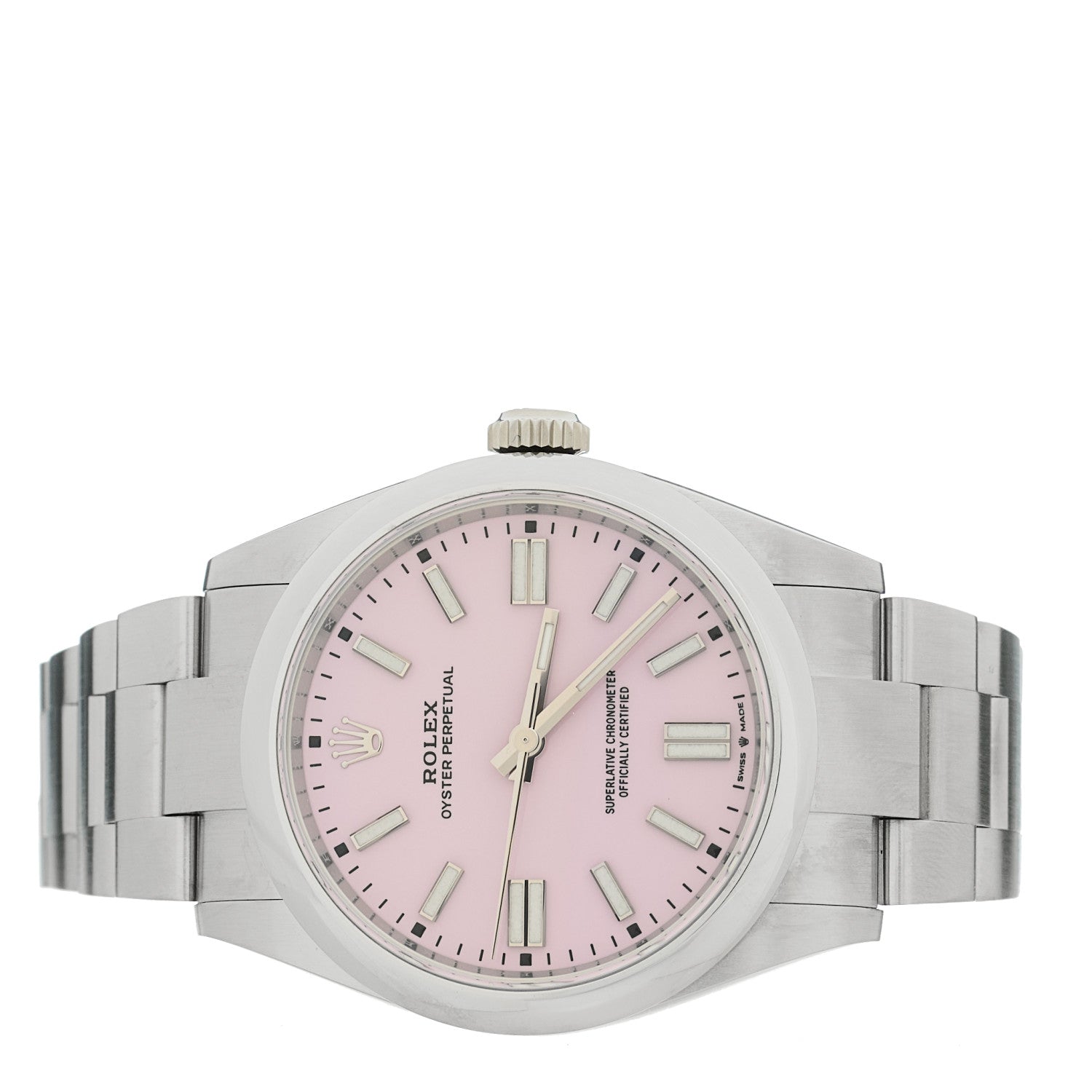Stainless Steel 41mm Oyster Perpetual Watch Candy Pink 134300 — view 2