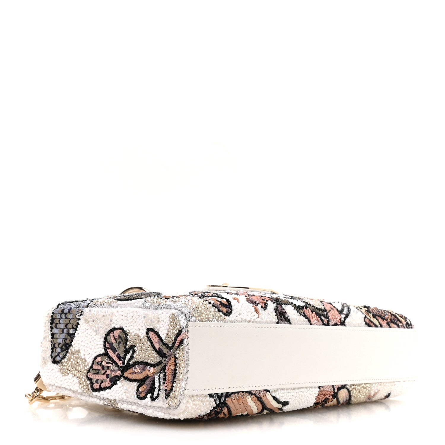 Calfskin Sequin Embroidered Butterfly Lady D-Joy Multicolor — view 4