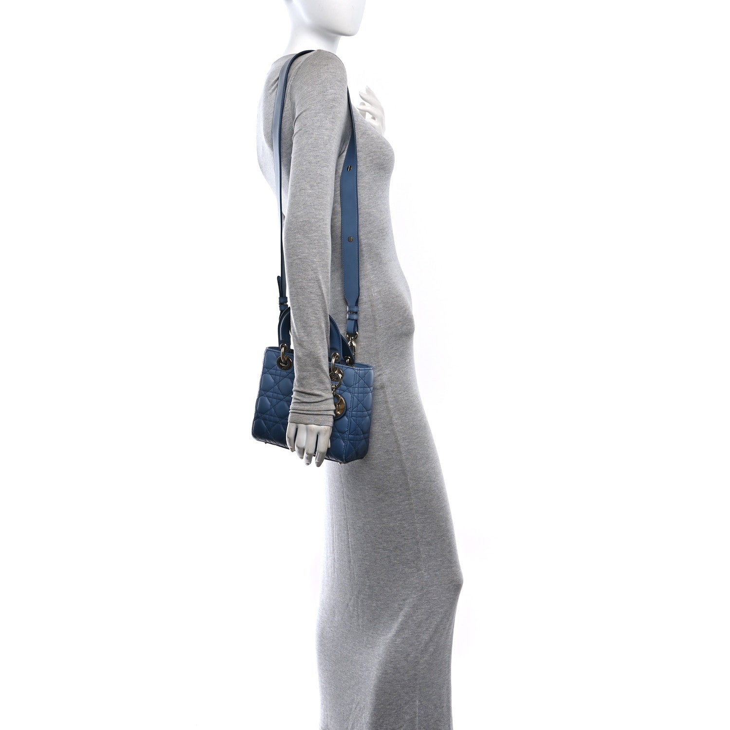 Lambskin Cannage Gradient Small My ABCDior Lady Dior Indigo Blue — view 2