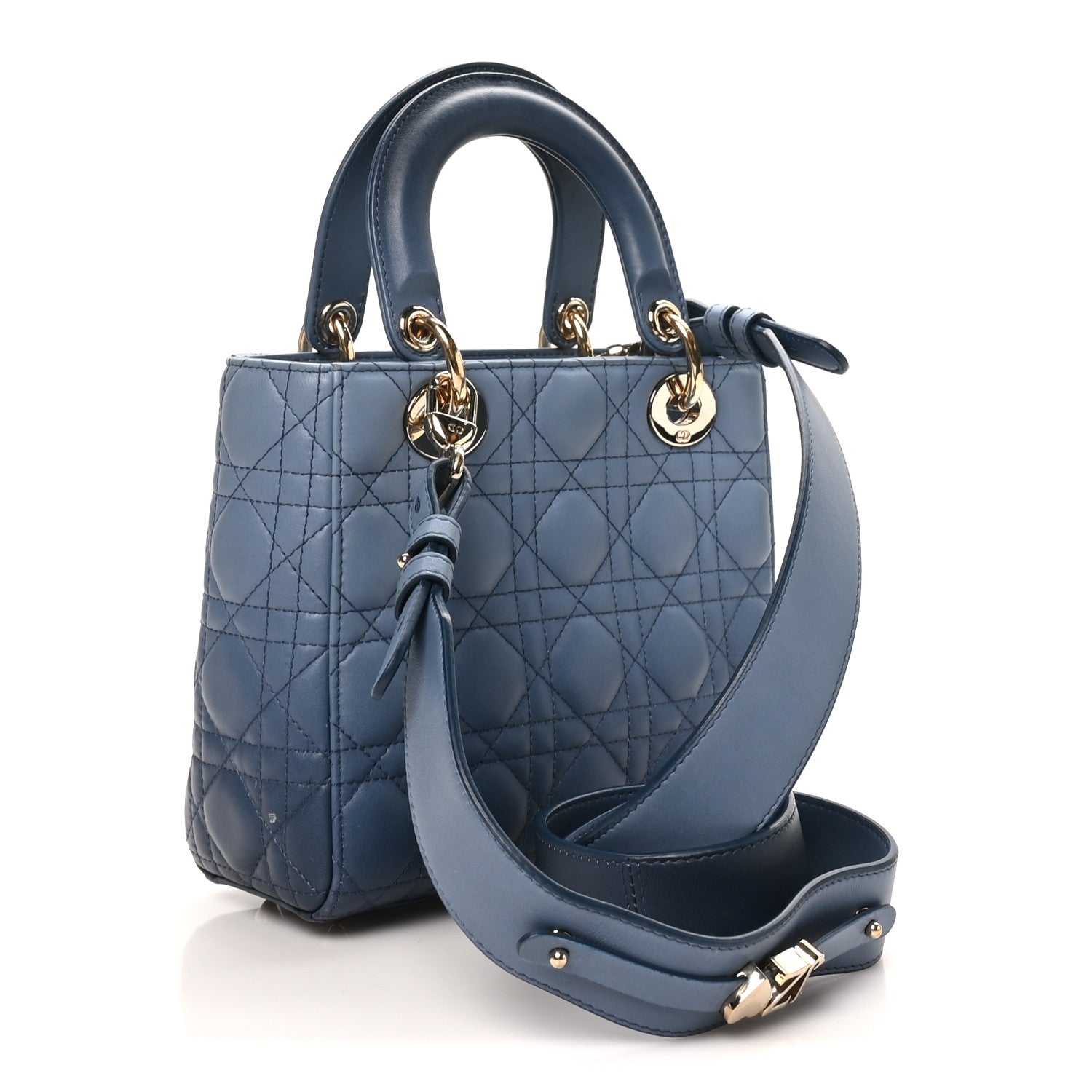 Lambskin Cannage Gradient Small My ABCDior Lady Dior Indigo Blue — view 3