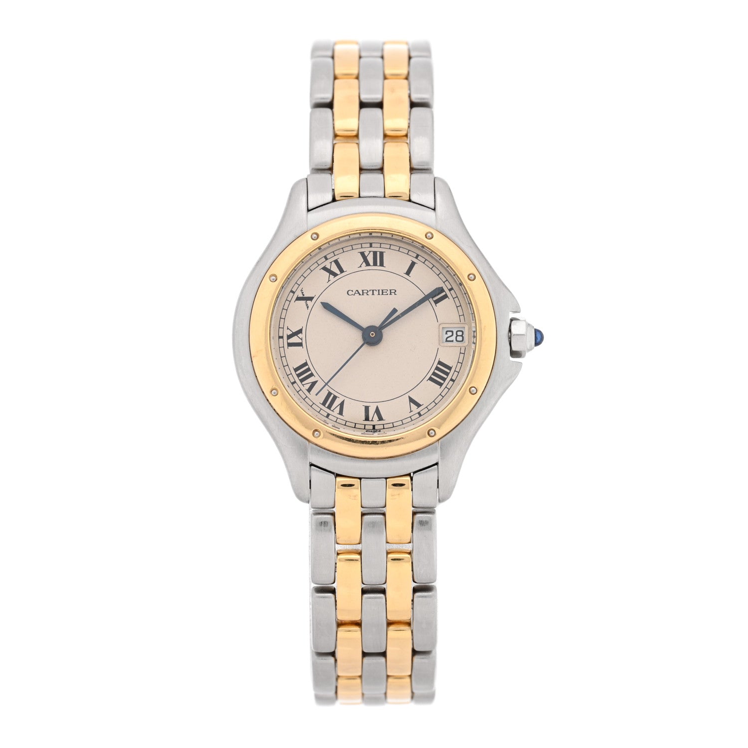 Stainless Steel 18K Yellow Gold 26mm Cougar Quartz Watch