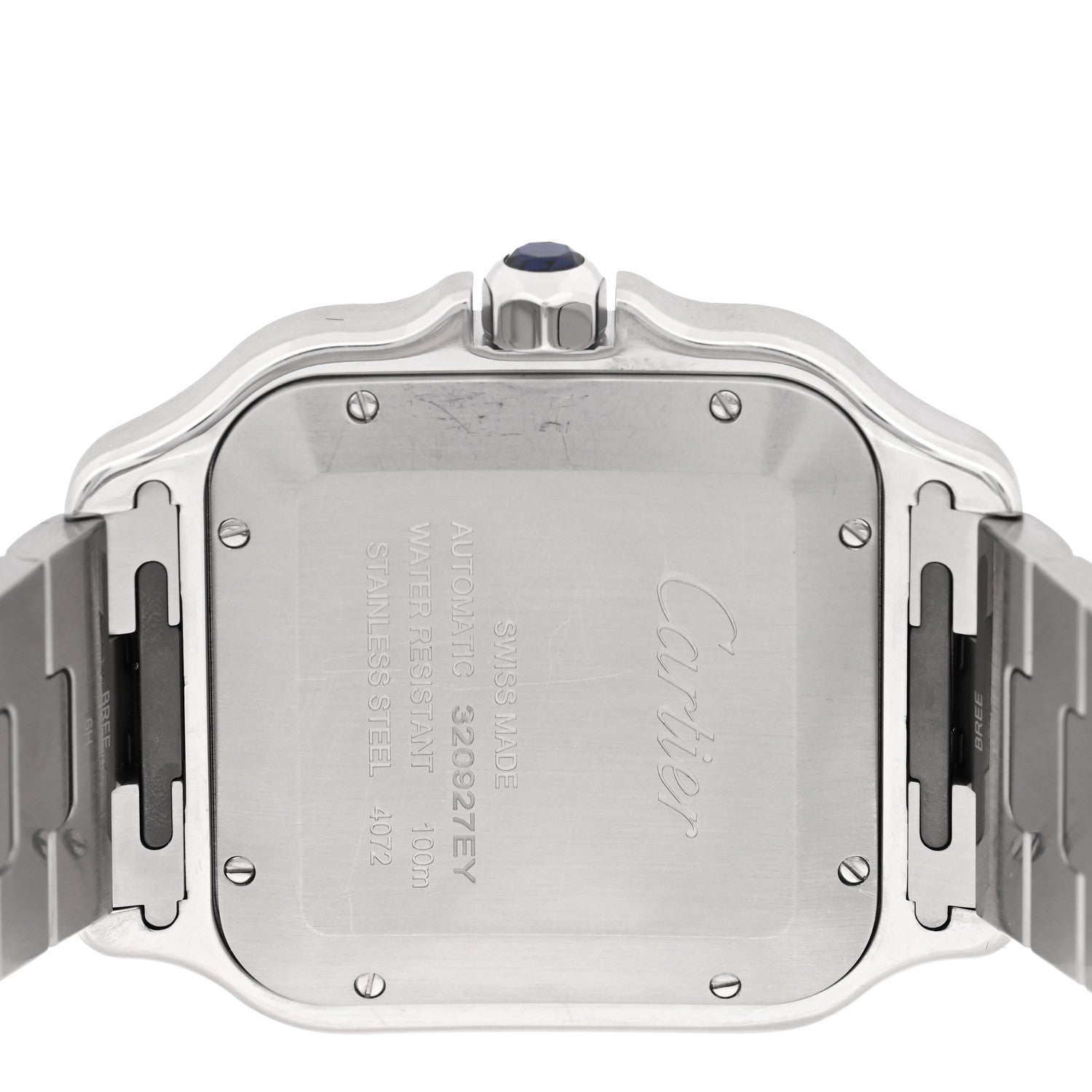 Stainless Steel 39.8mm Santos De Cartier Automatic Watch Green — view 4