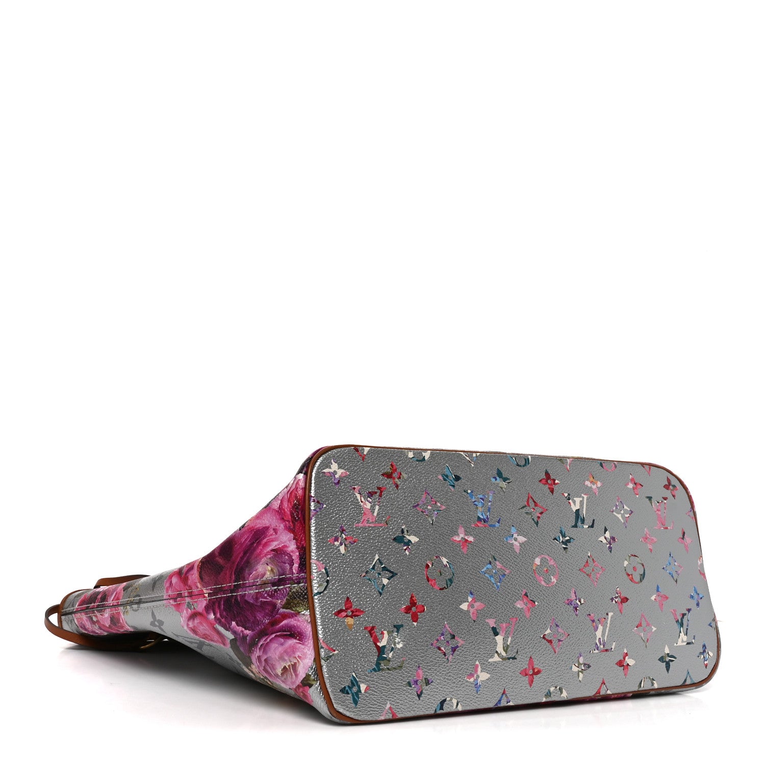 Metallic Monogram LV Garden Neverfull MM Silver — view 5