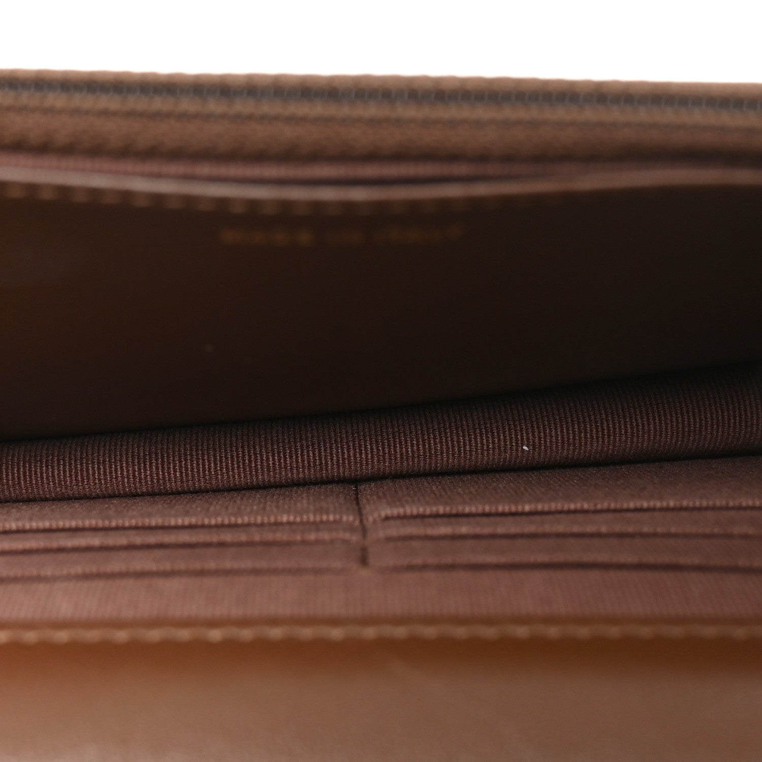 Lambskin Quilted Chanel 19 Wallet On Chain WOC Brown — view 5