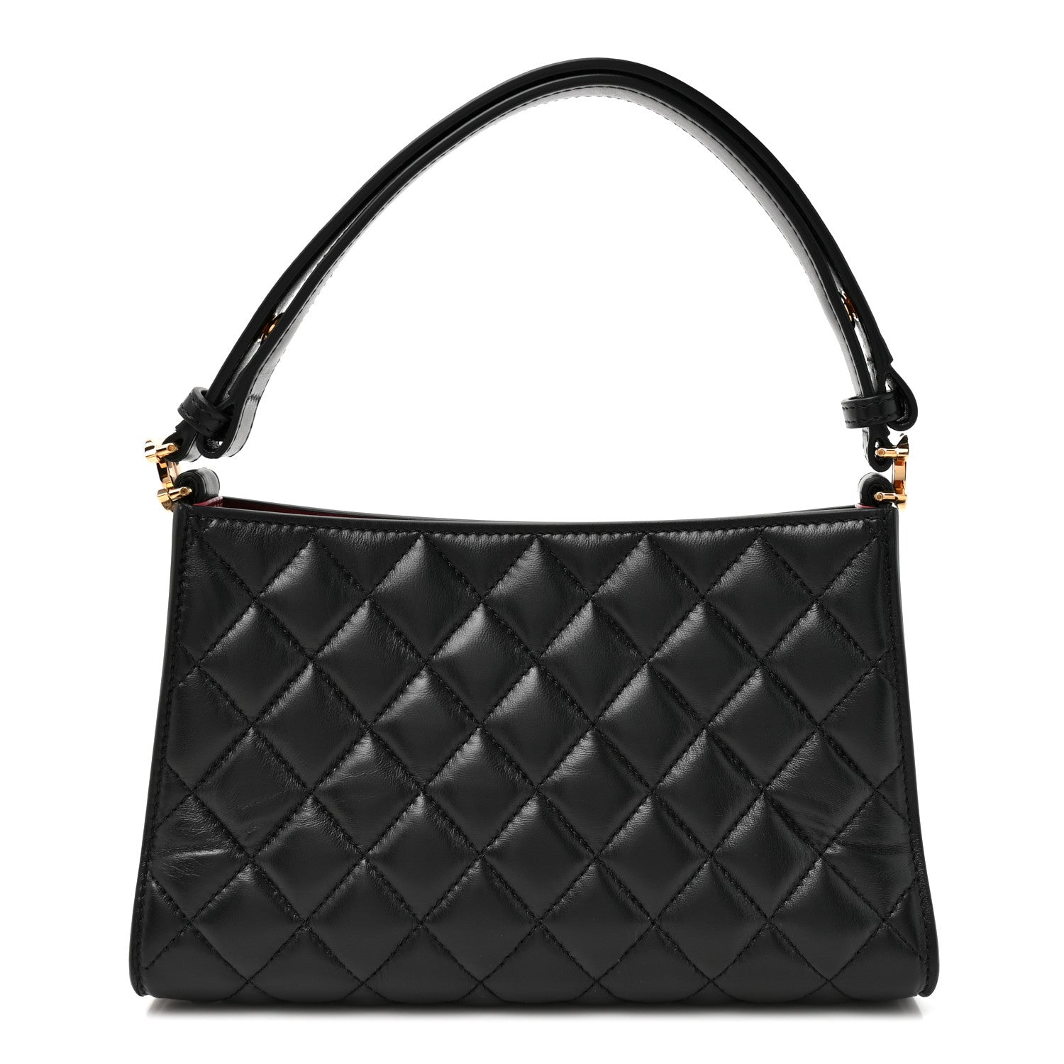 Lambskin Quilted CC Hobo Bag Black