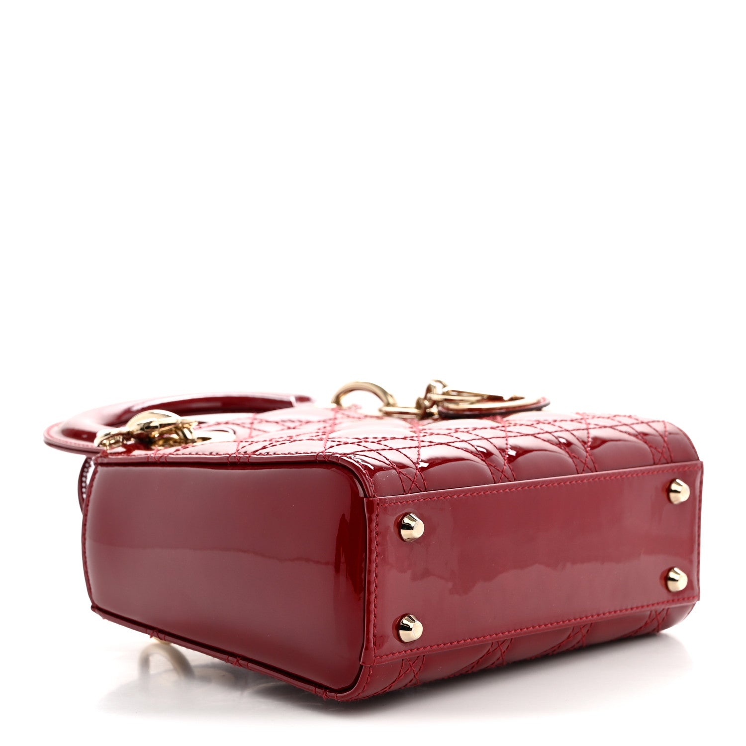 Patent Cannage Mini Lady Dior Red — view 4