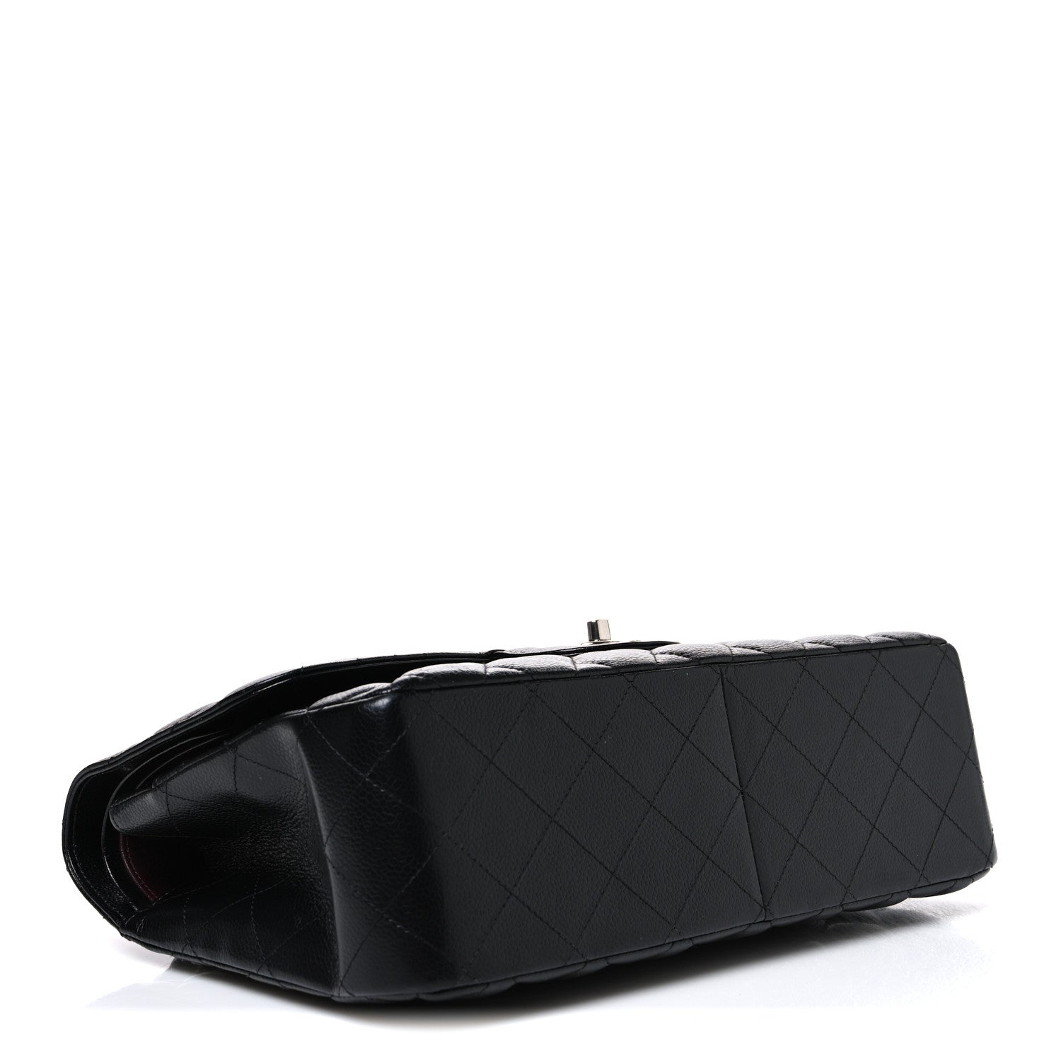 Caviar Quilted Jumbo Double Flap Black — view 4