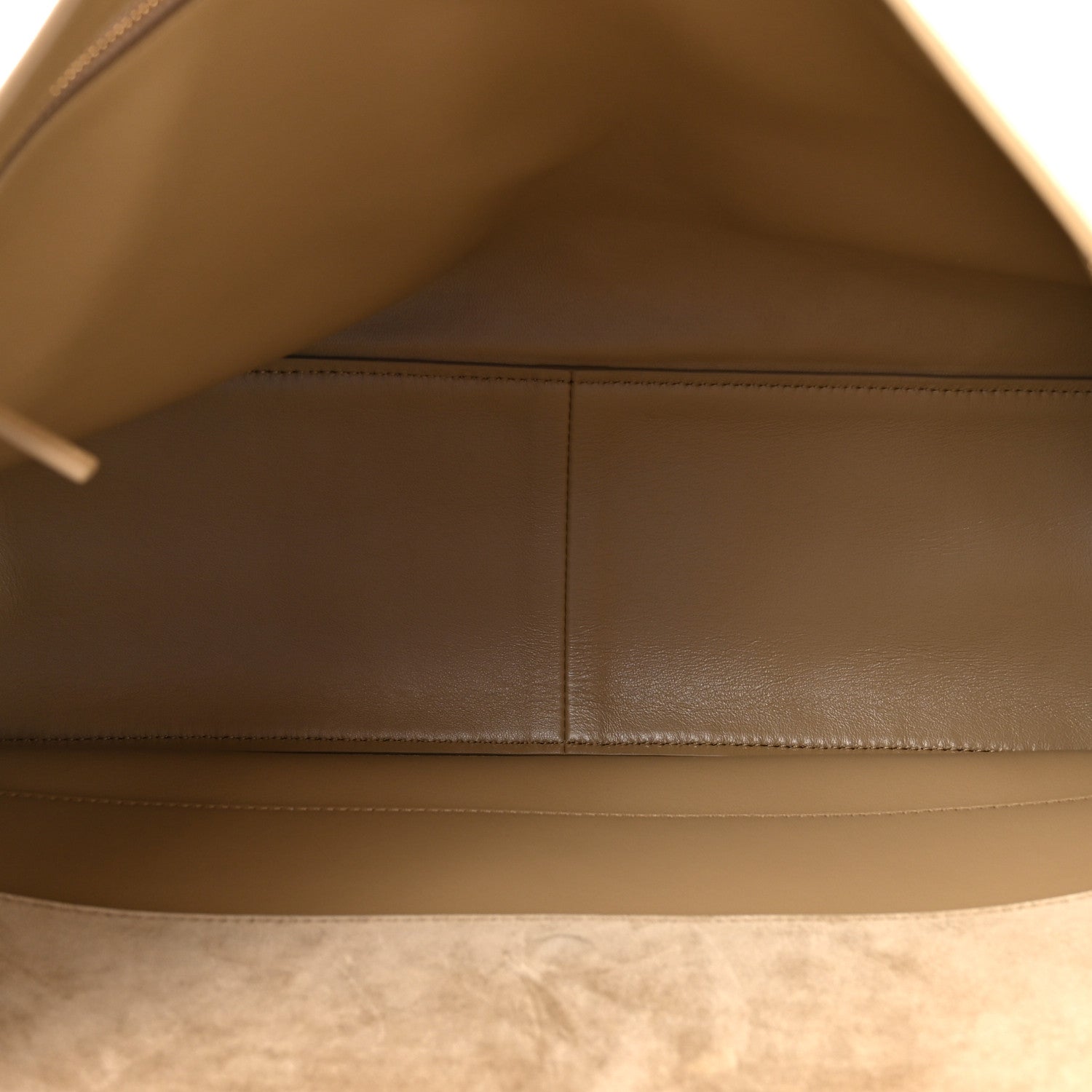 Suede Calfskin Souplissimo Maxi Flap Dark Beige — view 5