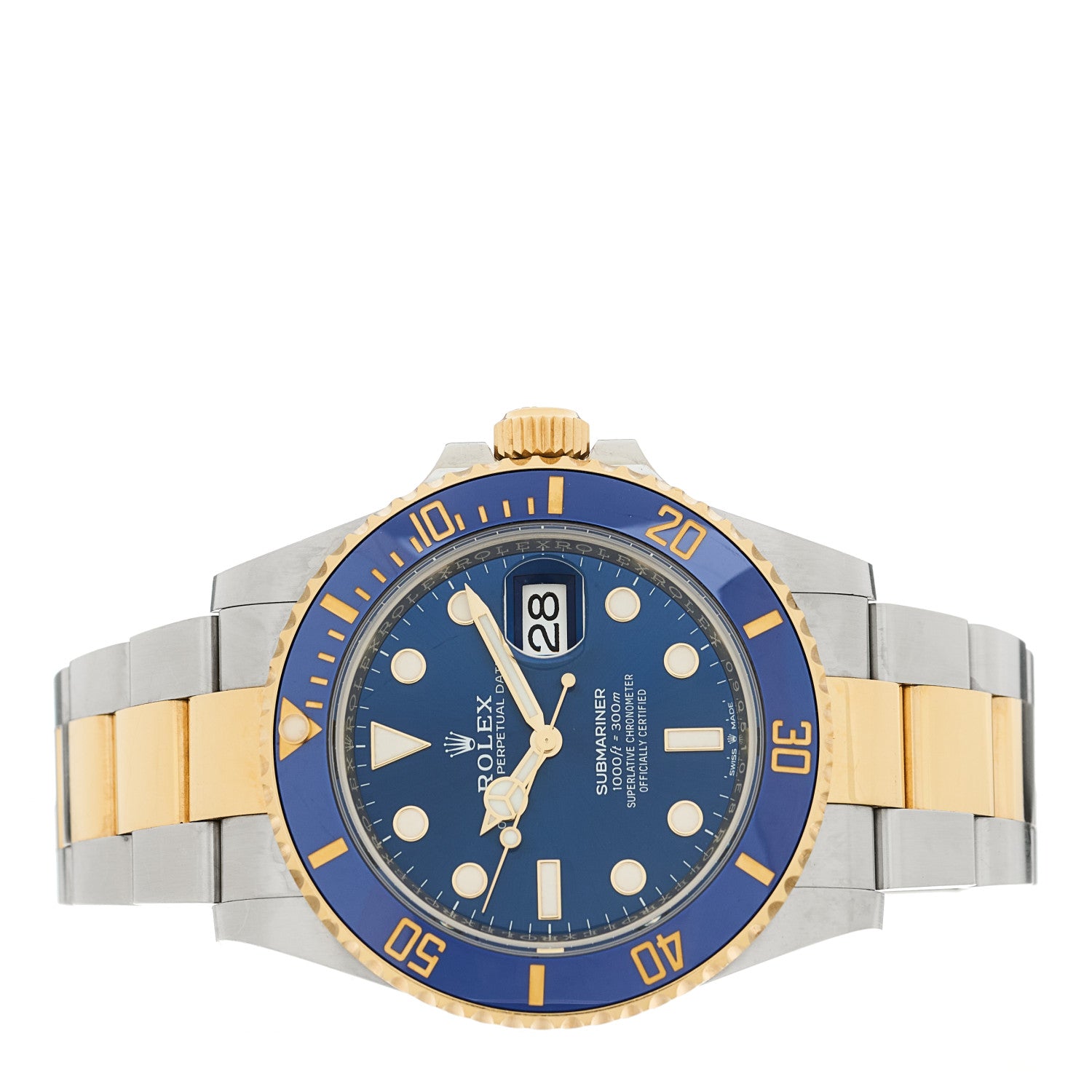 Stainless Steel 18K Yellow Gold 41mm Submariner Date Watch Royal Blue 126613LB — view 2