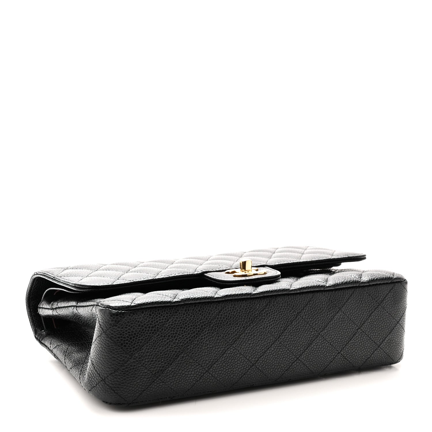 Caviar Quilted Medium Double Flap Black — view 4