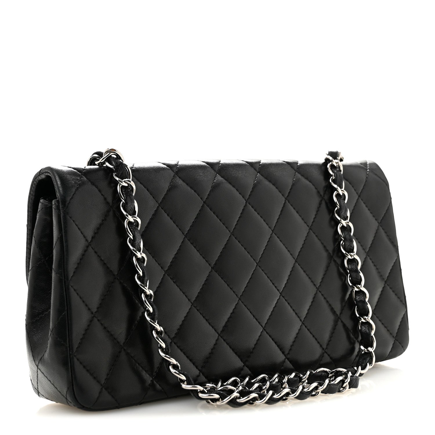 Lambskin Quilted East West Flap Black — view 3