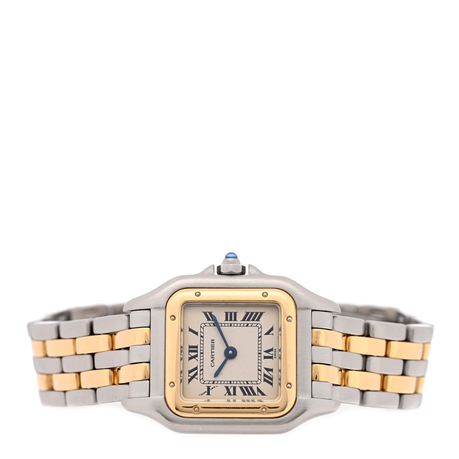 Stainless Steel 18K Yellow Gold 22mm Panthere Quartz Watch — view 2
