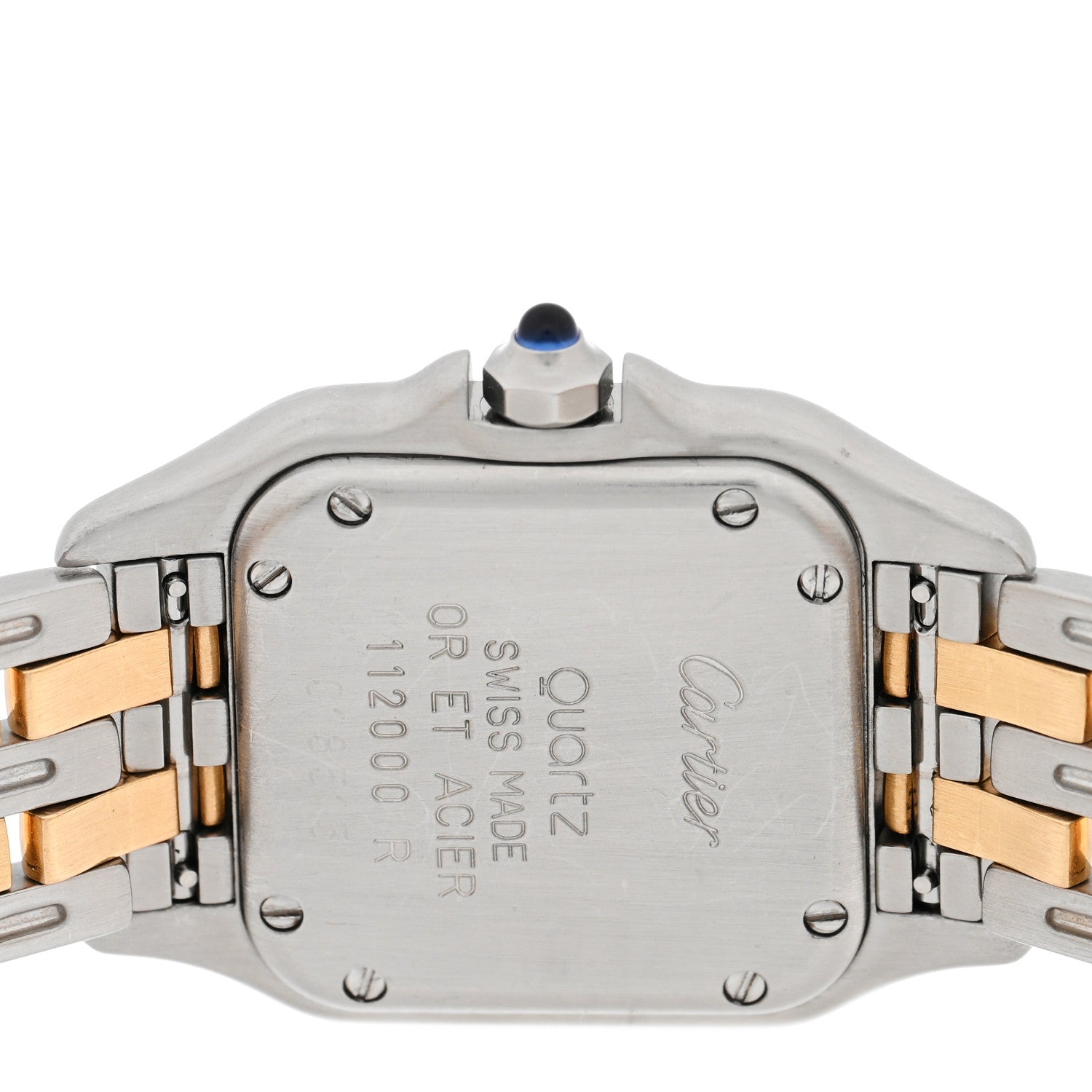 Stainless Steel 18K Yellow Gold 22mm Panthere Quartz Watch — view 4