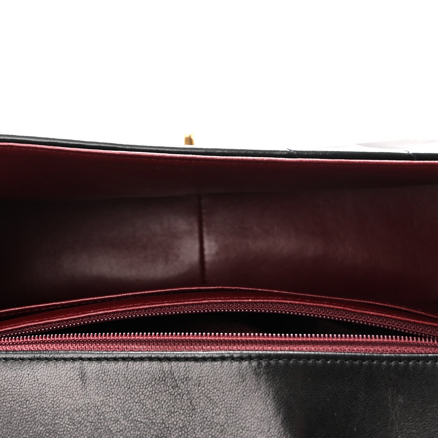 Calfskin Chevron Quilted Envelope Flap Bag Black — view 5