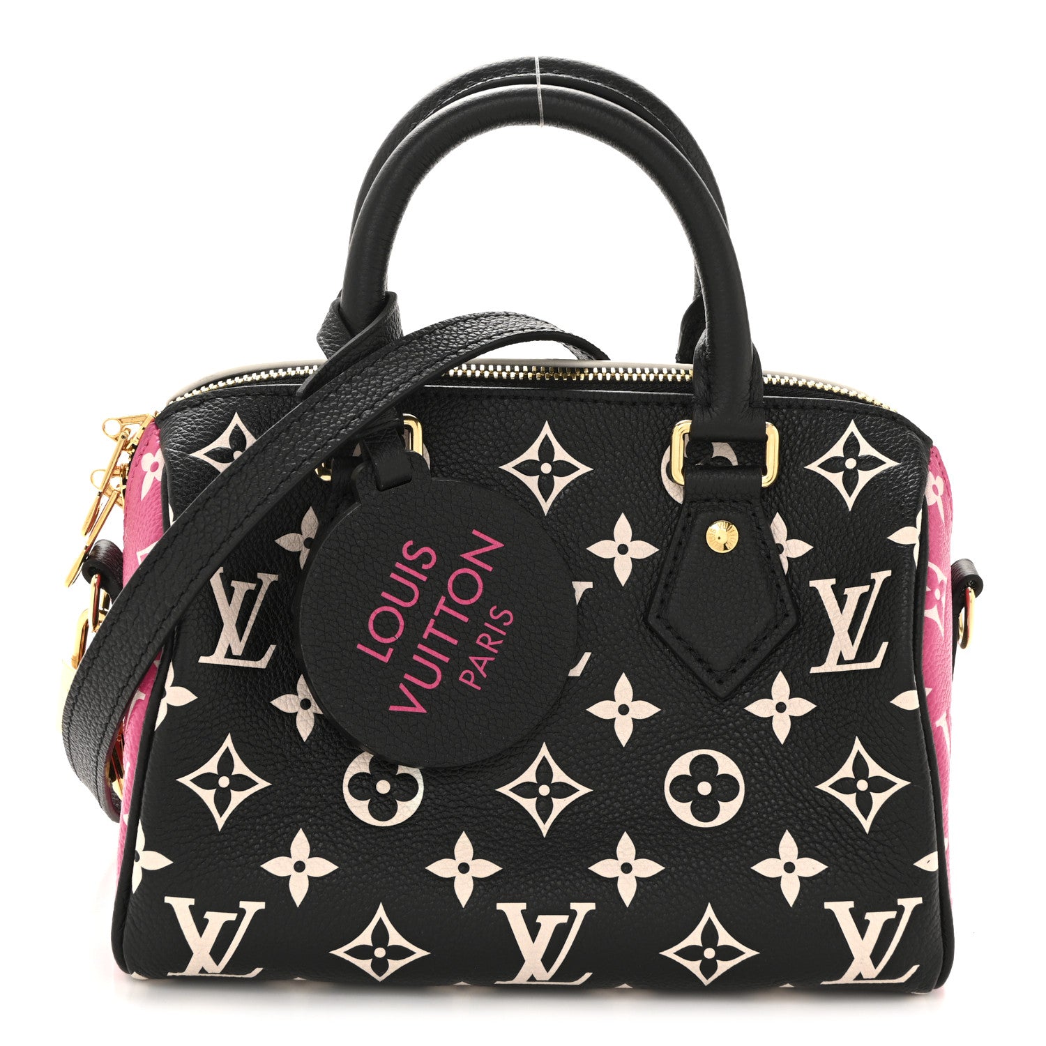 Empreinte Monogram Spring in the City Speedy Bandouliere 20 Black White Pink