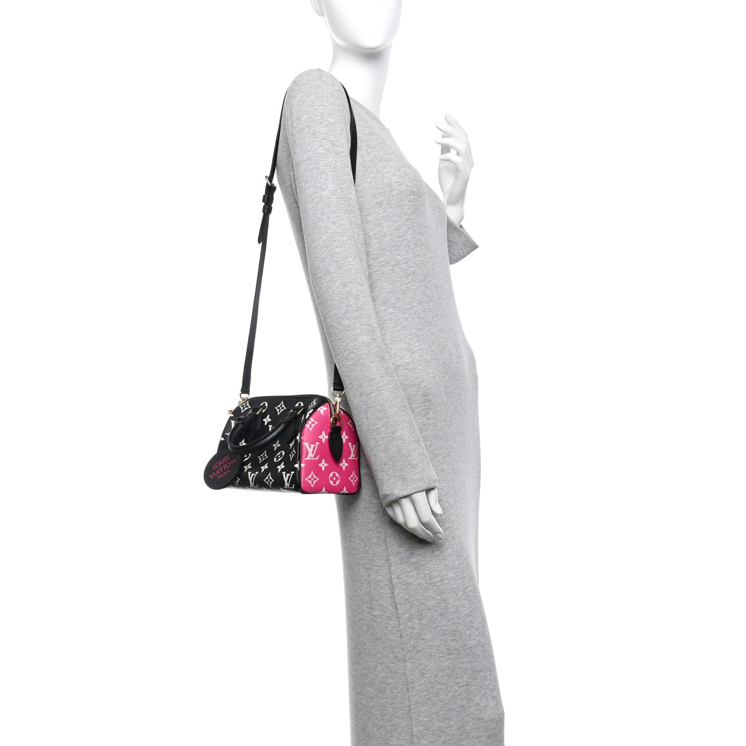 Empreinte Monogram Spring in the City Speedy Bandouliere 20 Black White Pink — view 2