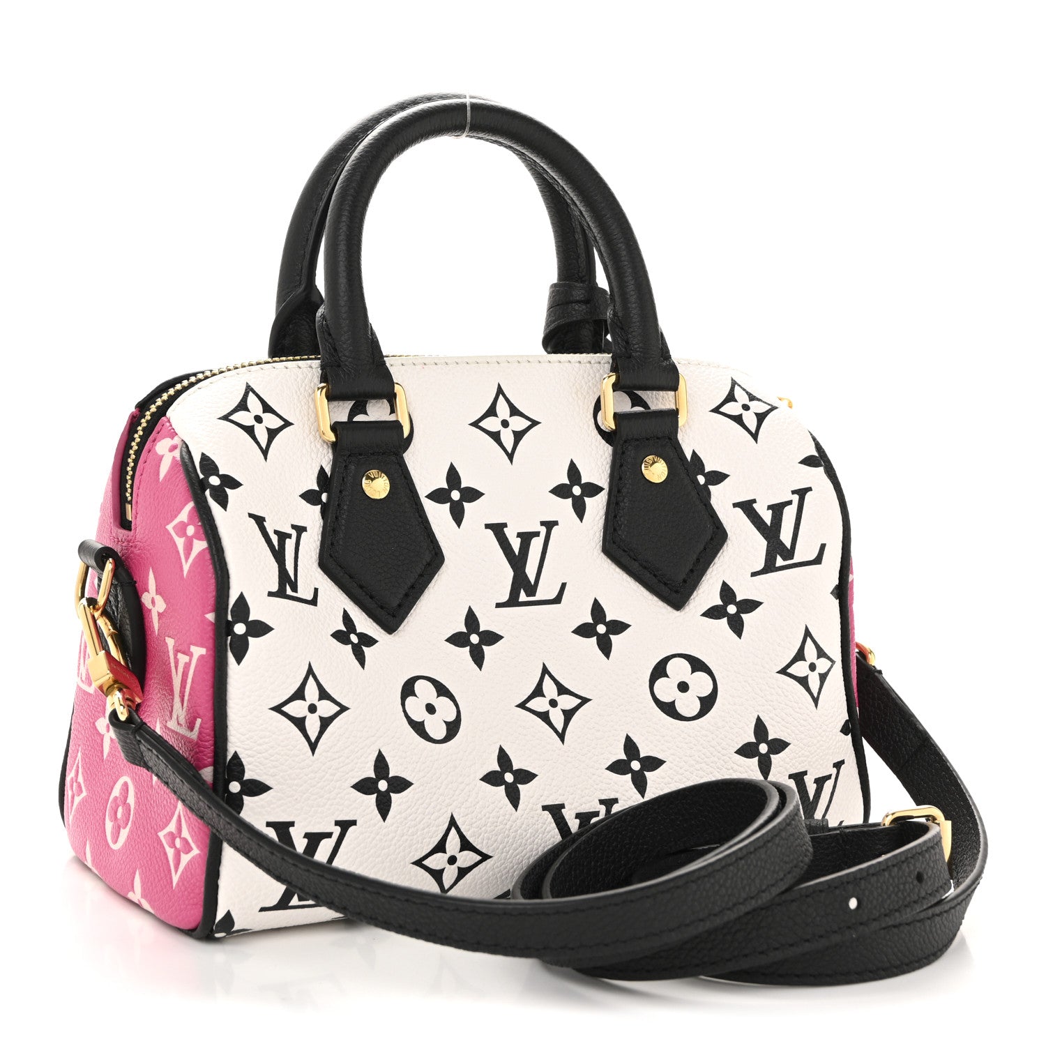 Empreinte Monogram Spring in the City Speedy Bandouliere 20 Black White Pink — view 3