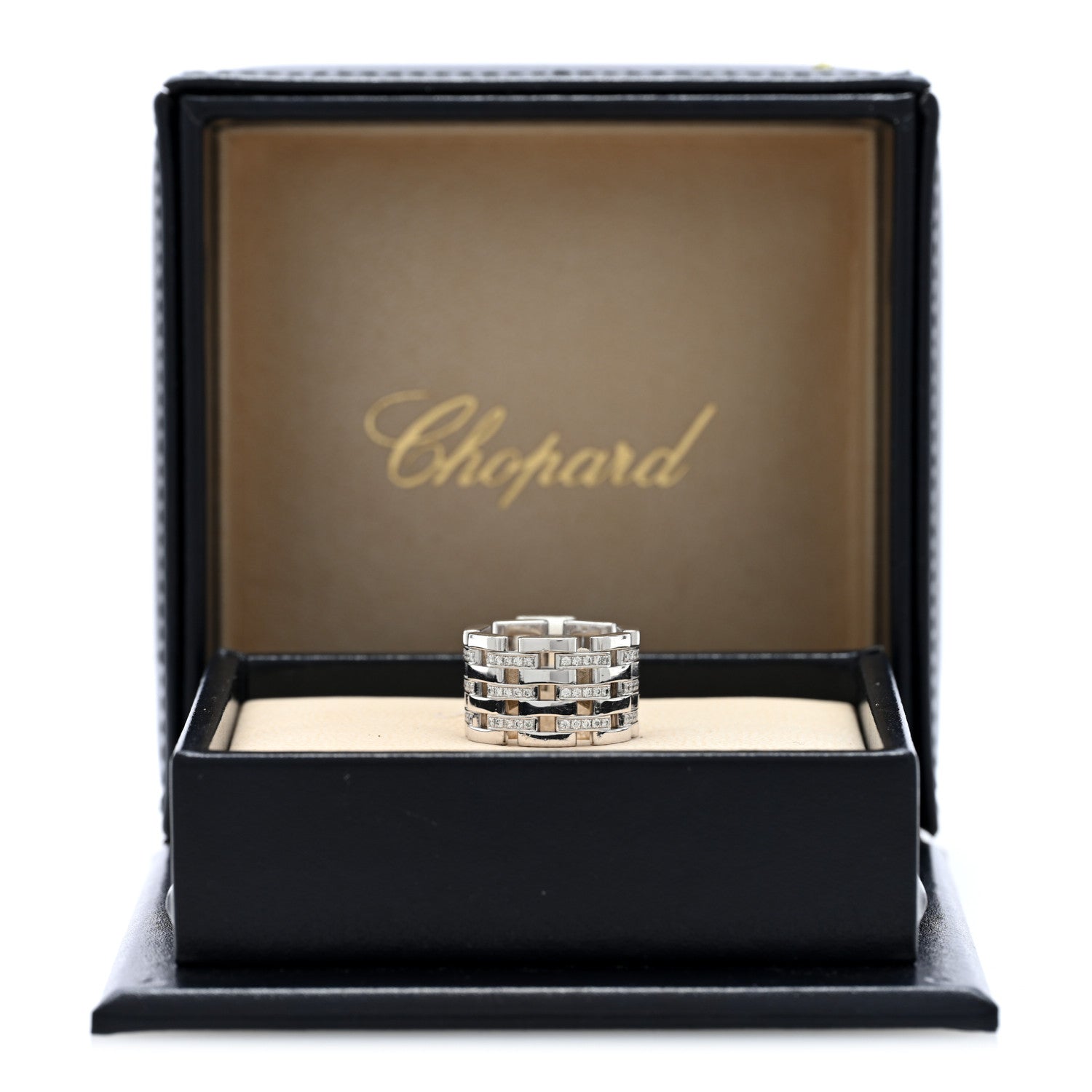 18K White Gold Diamond Les Chaines Ring 50 5.5 — view 5