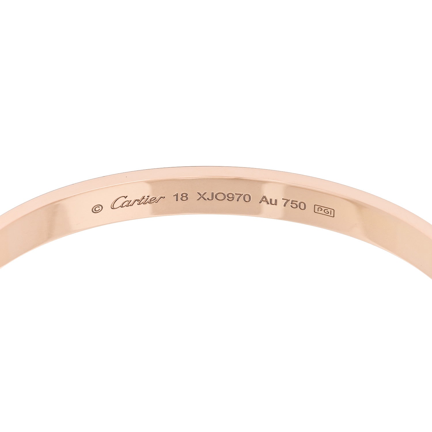 18K Pink Gold LOVE Cuff Bracelet 18 — view 3