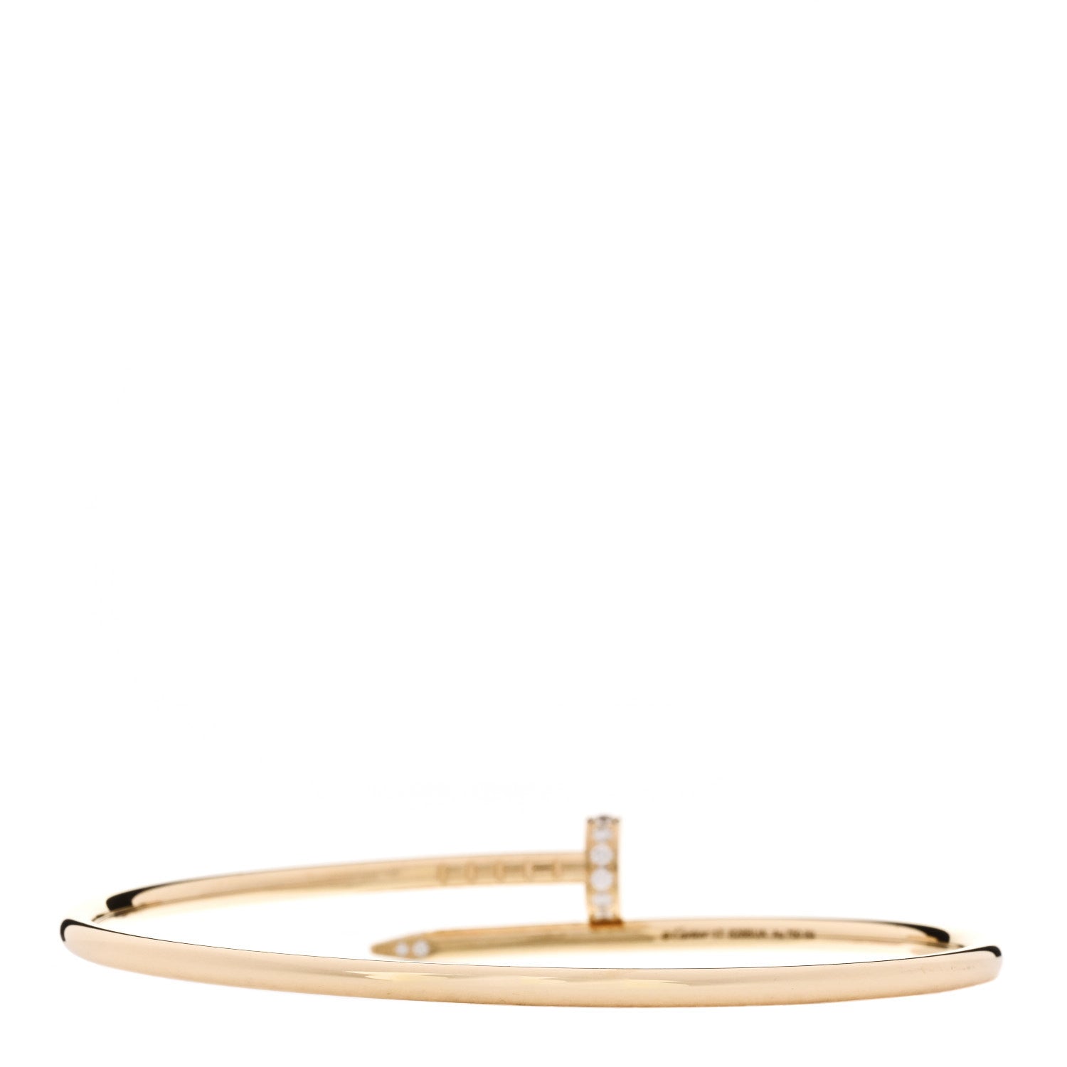 18K Yellow Gold Diamond Small Juste Un Clou Bracelet 17 — view 2