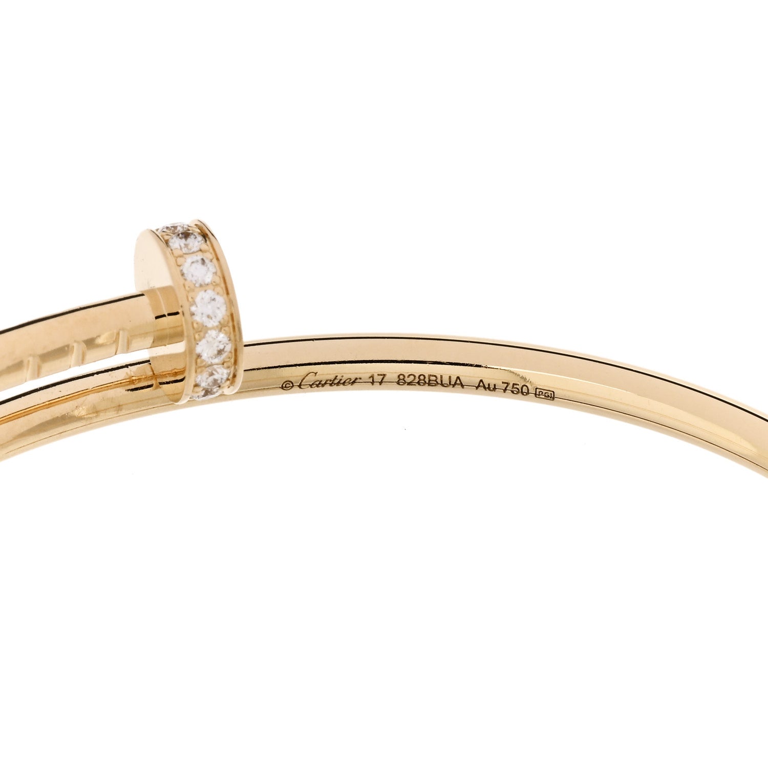 18K Yellow Gold Diamond Small Juste Un Clou Bracelet 17 — view 4